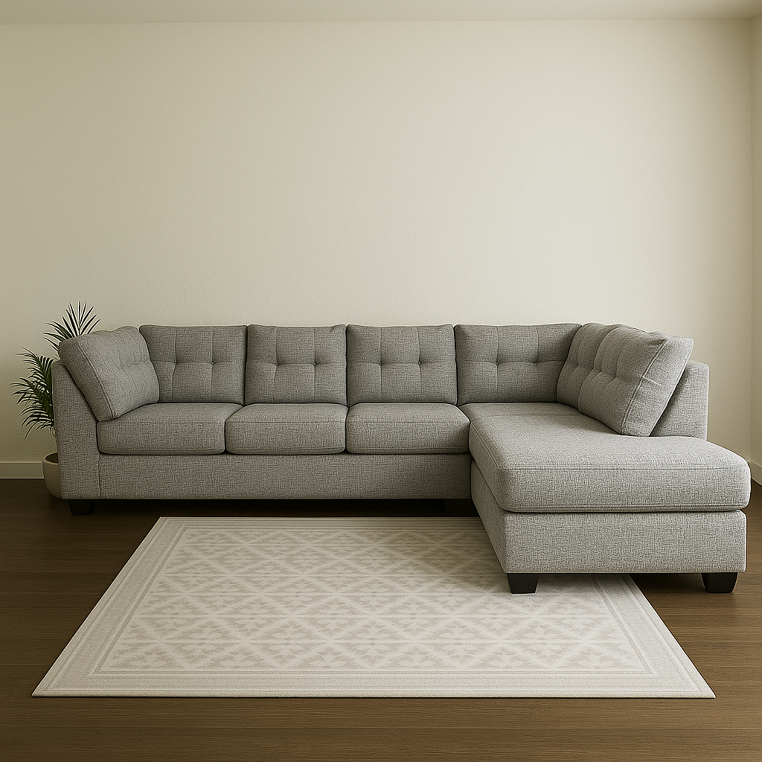 Large Ashley Furniture Dark Gray Corner L Shaped Sectional Couch Image #1 | Ivy Store