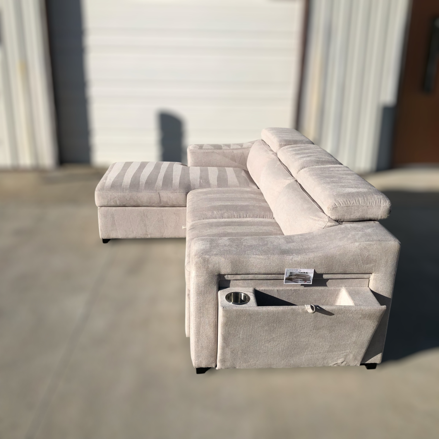 Roxana Fabric Sleeper Sofa W/ Storage Chaise 🚛DELIVERY AVAILABLE  image | Ivy Store