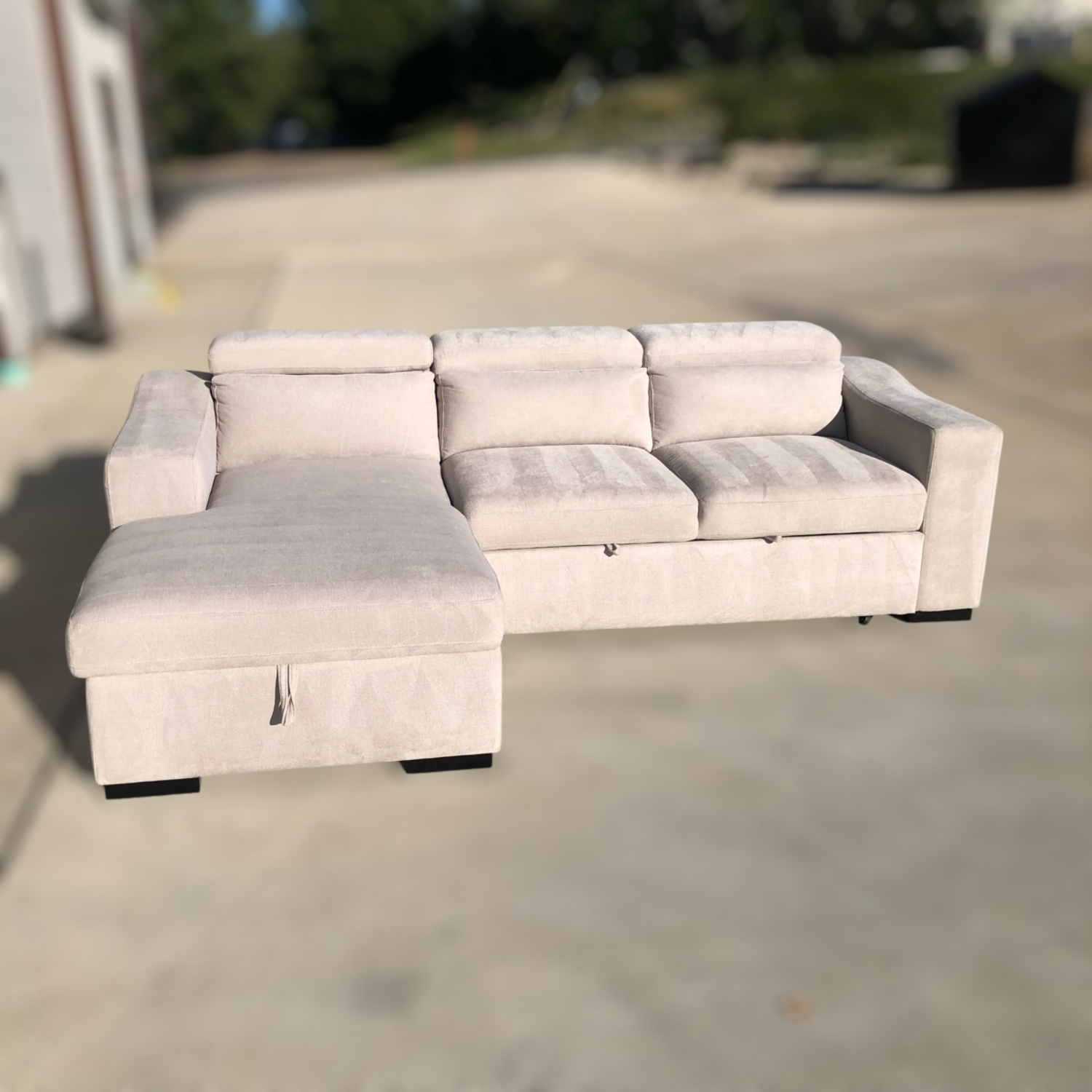 Roxana Fabric Sleeper Sofa W/ Storage Chaise 🚛DELIVERY AVAILABLE  image | Ivy Store