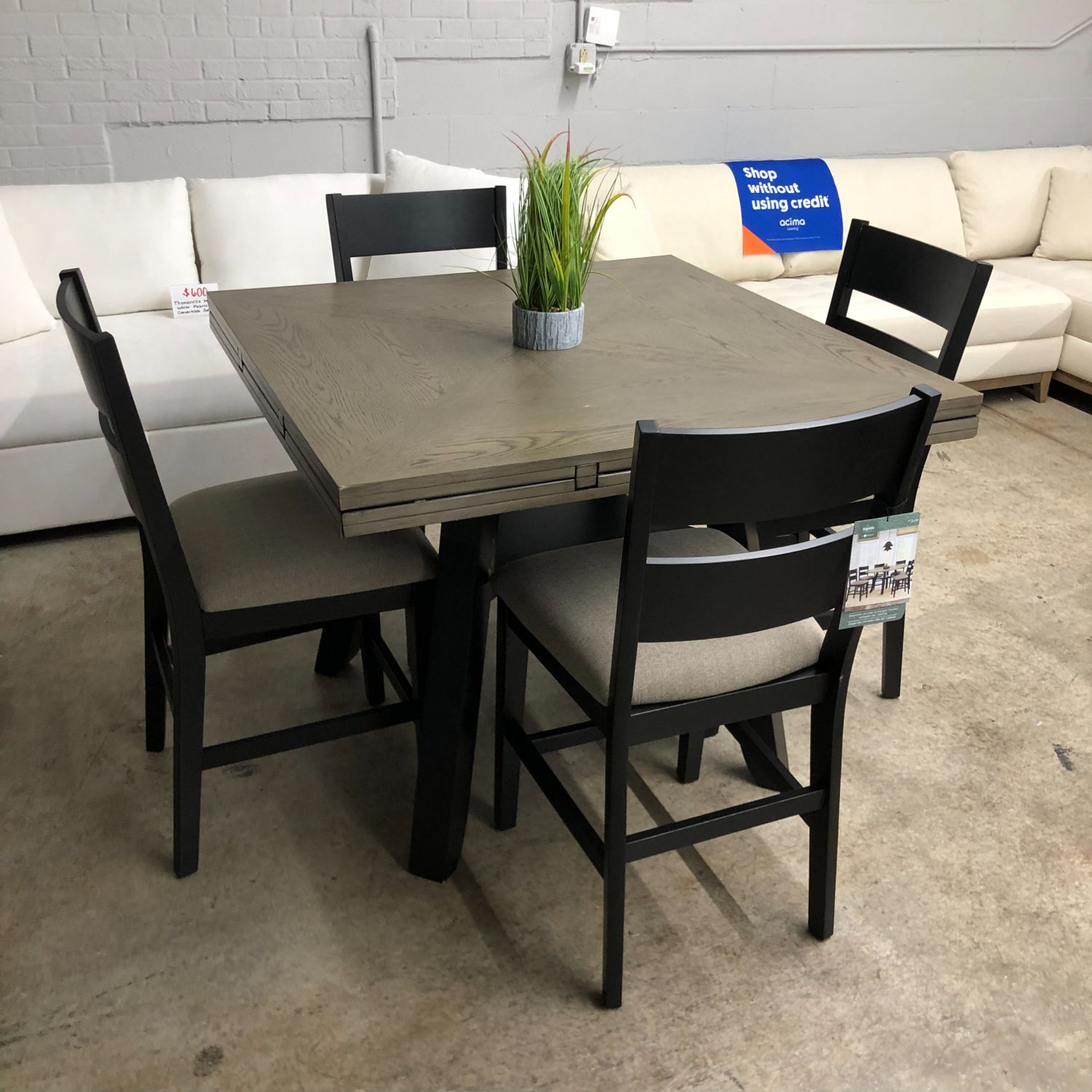 Easton 5-piece Square to Round Counter Height Dining Set 🚚DELIVERY AVAILABLE Image #2 | Ivy Store