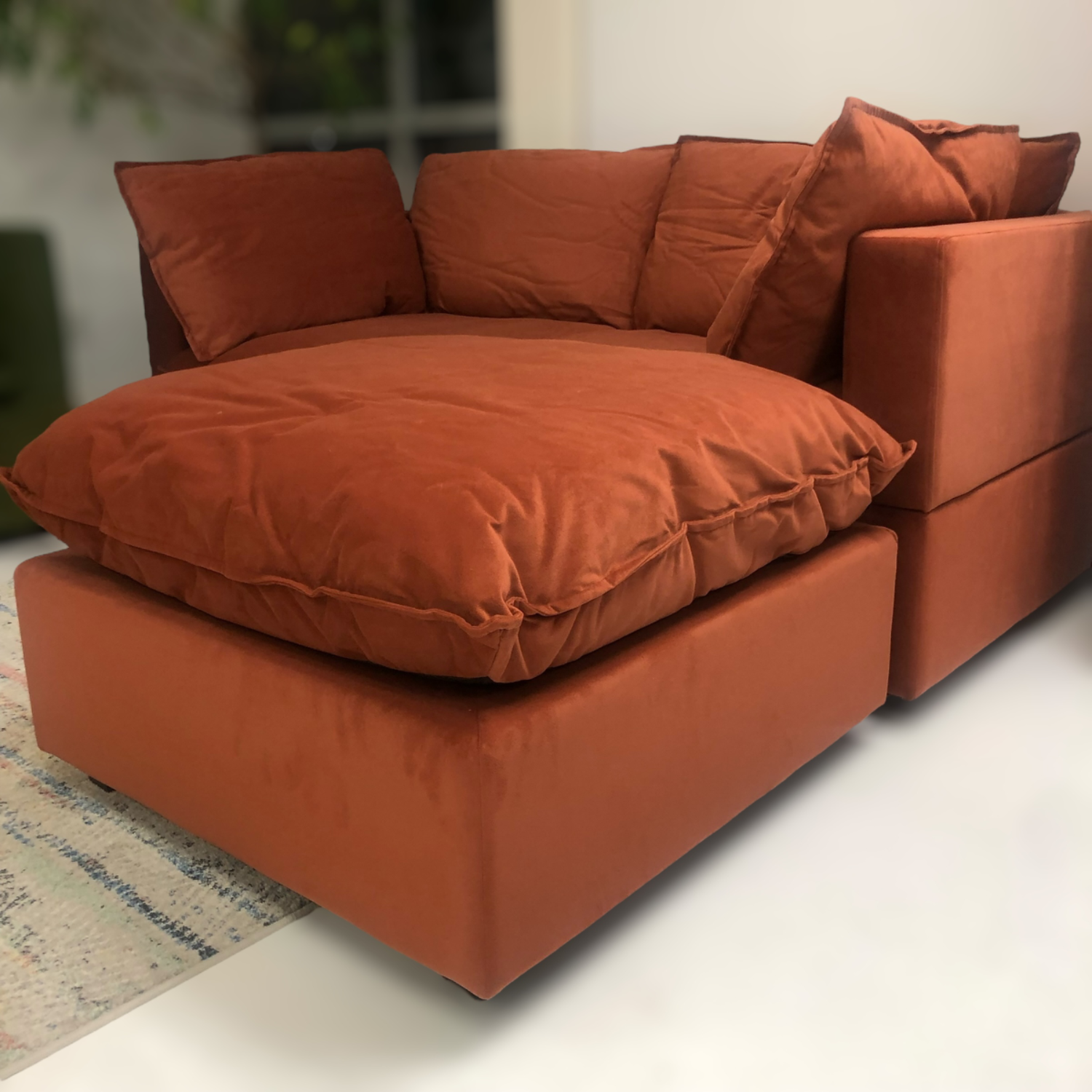 ALBANY PARK Kova Sofa 86" + Ottoman | RUST 🚛 DELIVERY AVAILABLE  Image #2 | Ivy Store