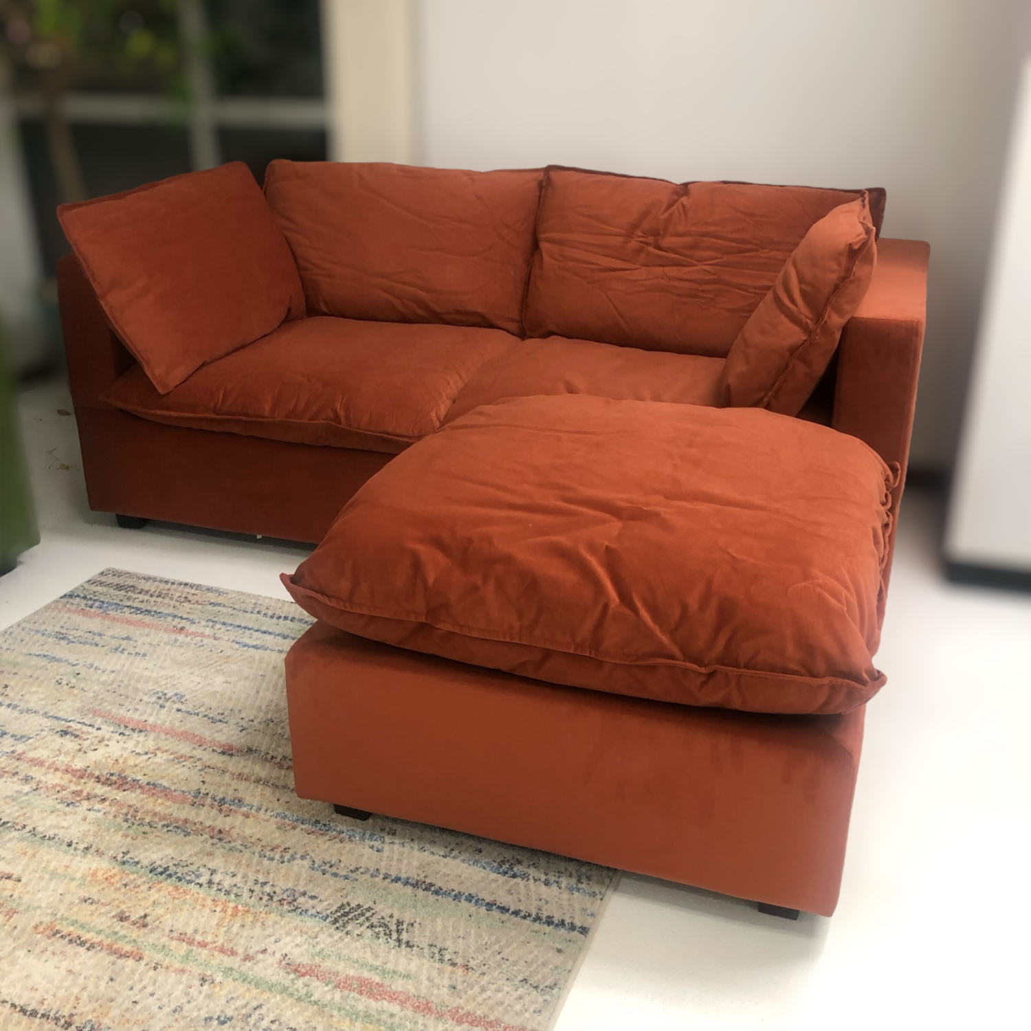ALBANY PARK Kova Sofa 86" + Ottoman | RUST 🚛 DELIVERY AVAILABLE  Image #1 | Ivy Store