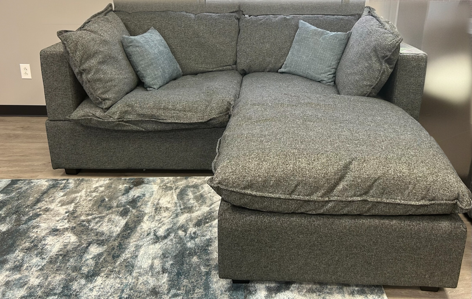 Albany Park Kova 86” Charcoal Sofa W/ Ottoman 🚛DELIVERY AVAILABLE  Image #1 | Ivy Store