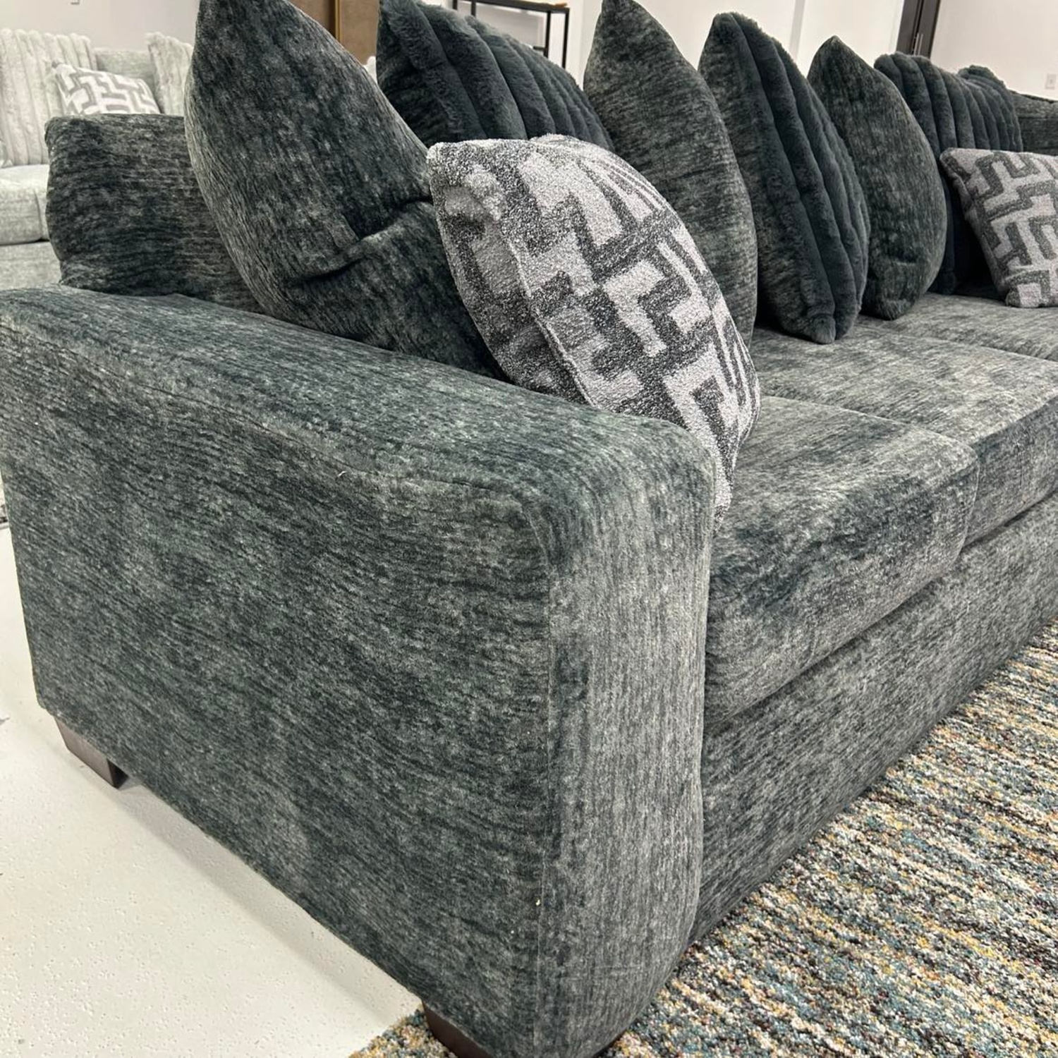 2-Piece Dark Gray Sectional Image #2 | Ivy Store