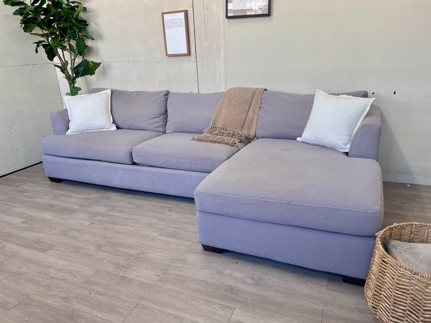 FREE DELIVERY! 🚚 - Gray Modern Deep-Seated Sectional Couch with Chaise Image #2 | Ivy Store