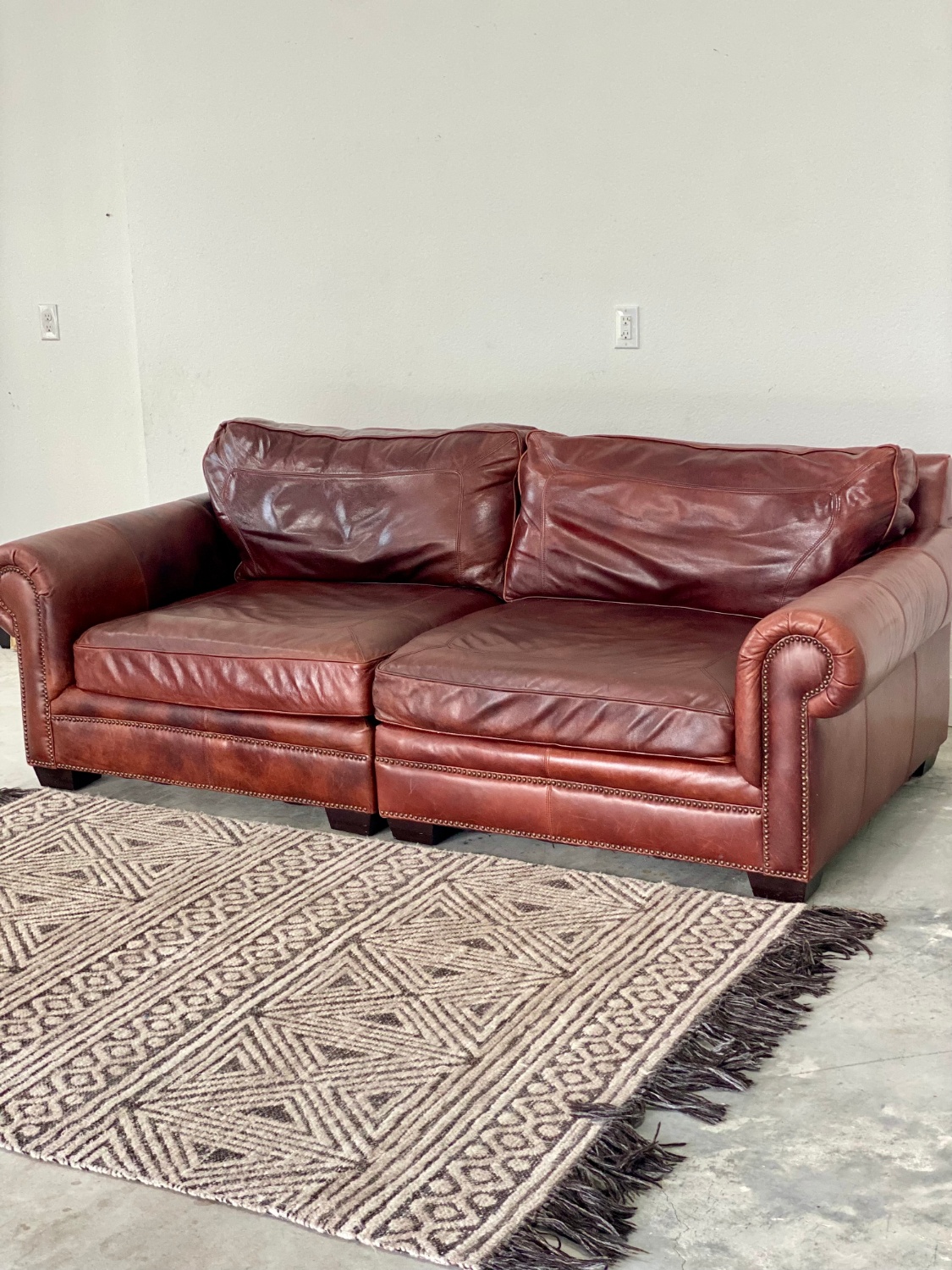 EXTRA DEEP! Bernhardt Top Grain Leather Sofa Image #1 | Ivy Store