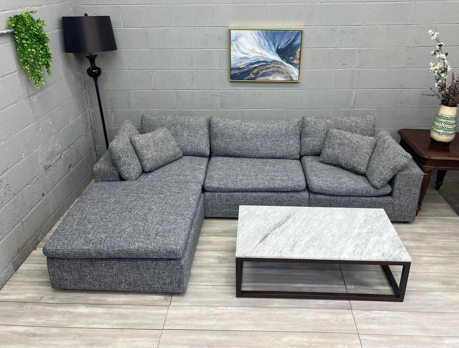 ( Free Delivery ) Sleek Gray Cloud Modular Sectional Couch image | Ivy Store