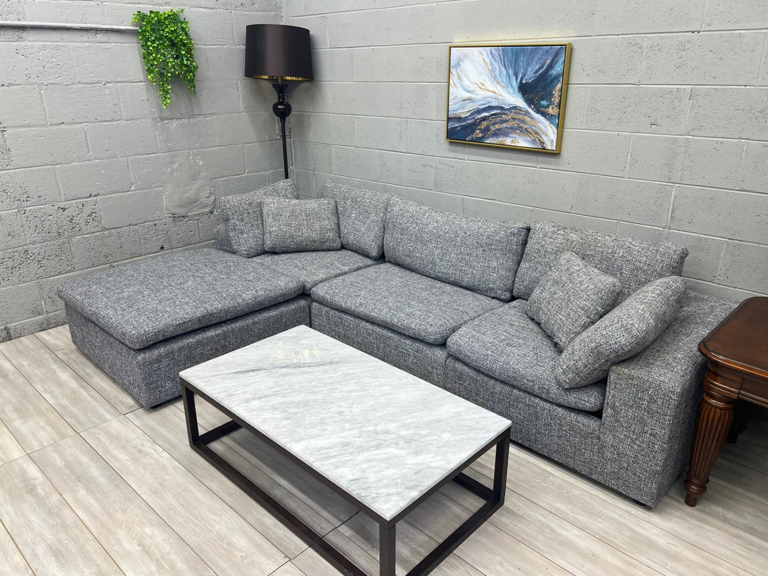 ( Free Delivery ) Sleek Gray Cloud Modular Sectional Couch image | Ivy Store
