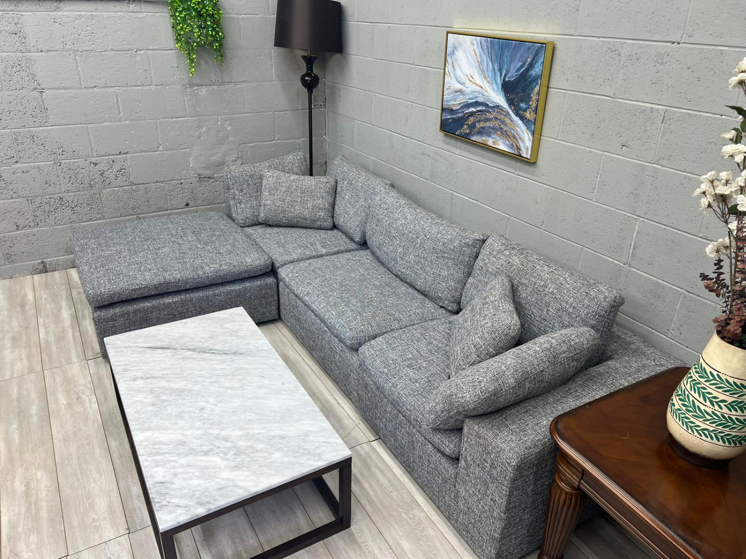 ( Free Delivery ) Sleek Gray Cloud Modular Sectional Couch image | Ivy Store