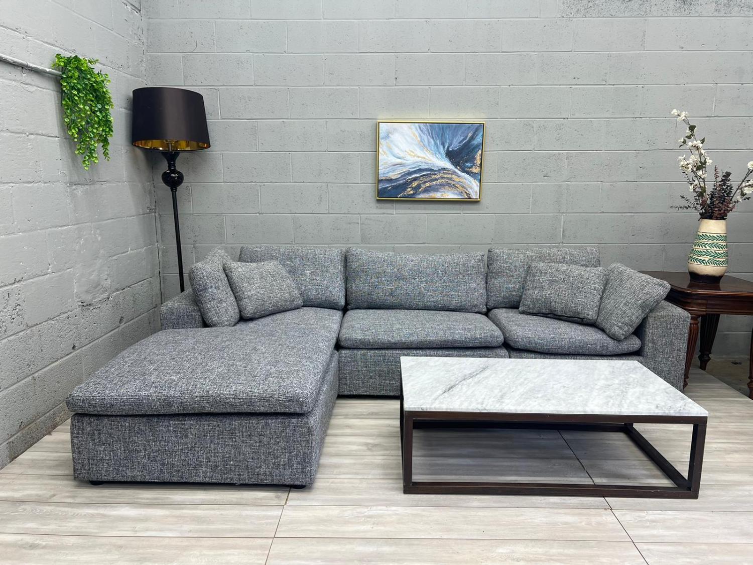 ( Free Delivery ) Sleek Gray Cloud Modular Sectional Couch image | Ivy Store