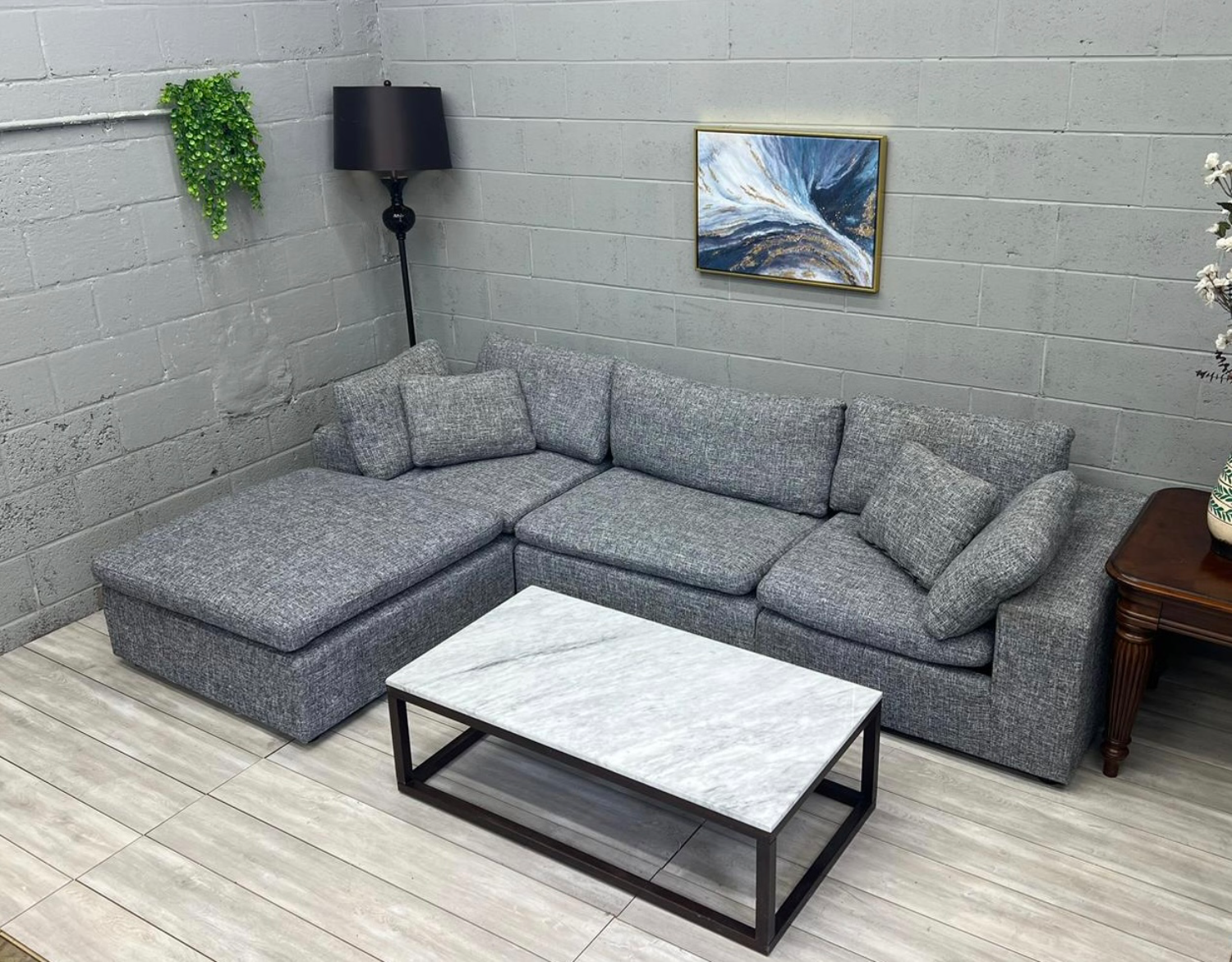 ( Free Delivery ) Sleek Gray Cloud Modular Sectional Couch image | Ivy Store