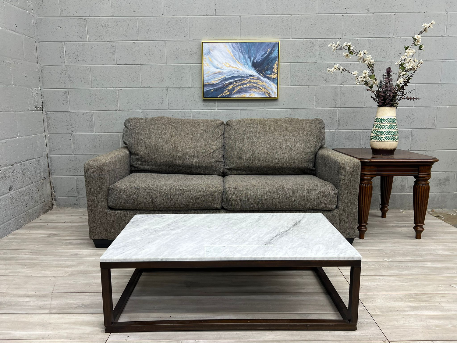  ( Free Delivery ) Ashley Sleek Dark Gray Couch Image #1 | Ivy Store