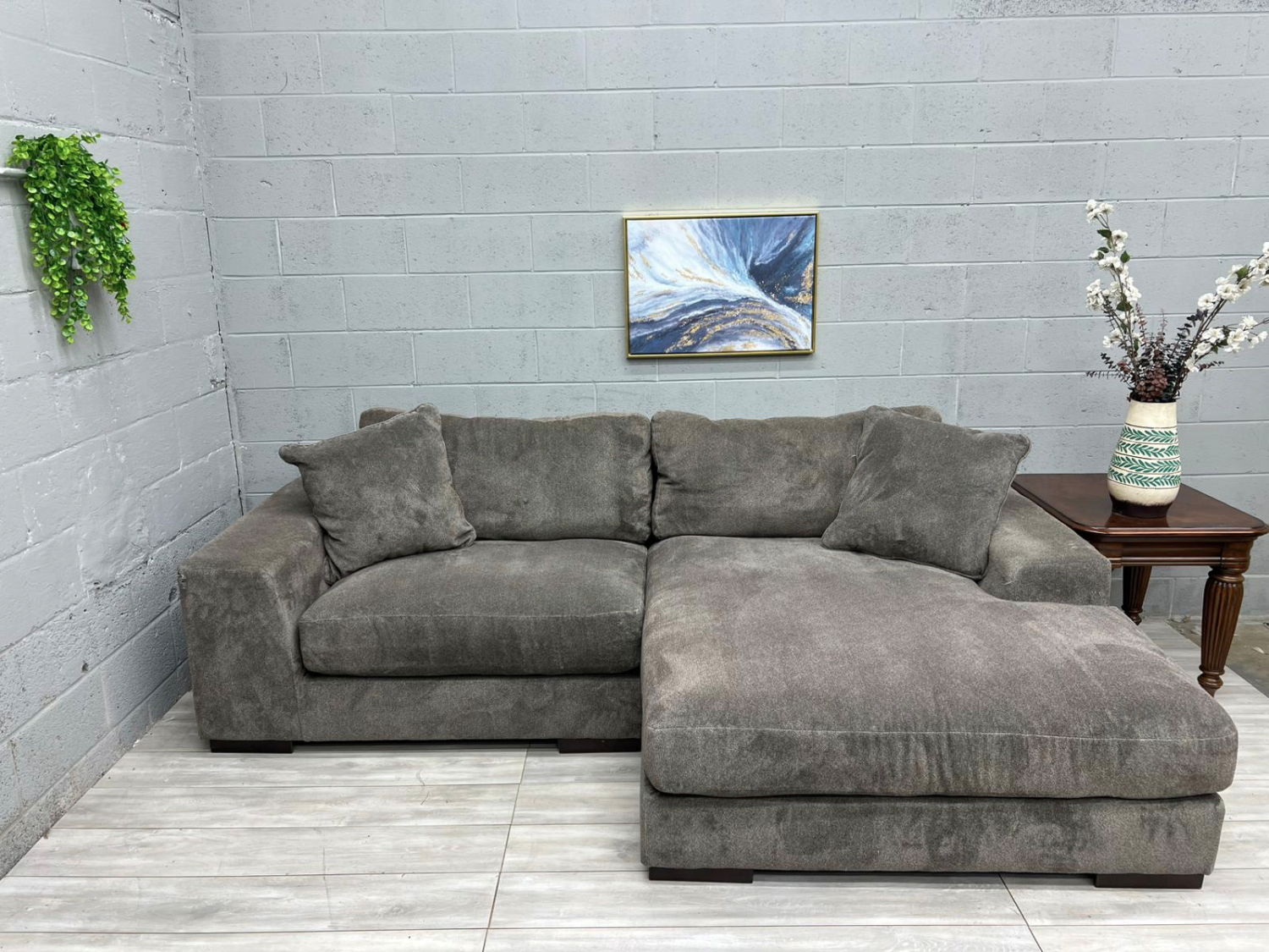 ( Free Delivery ) Ashley Gray Deep Sectional Couch Image #1 | Ivy Store