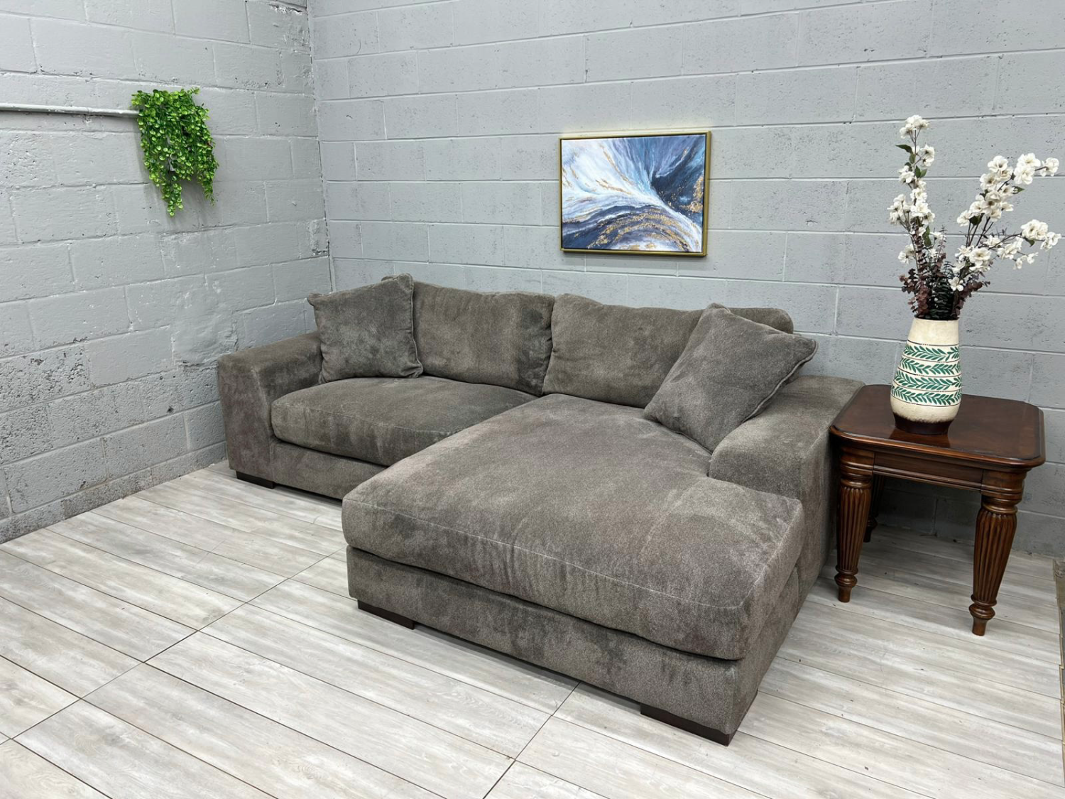 ( Free Delivery ) Ashley Gray Deep Sectional Couch Image #2 | Ivy Store