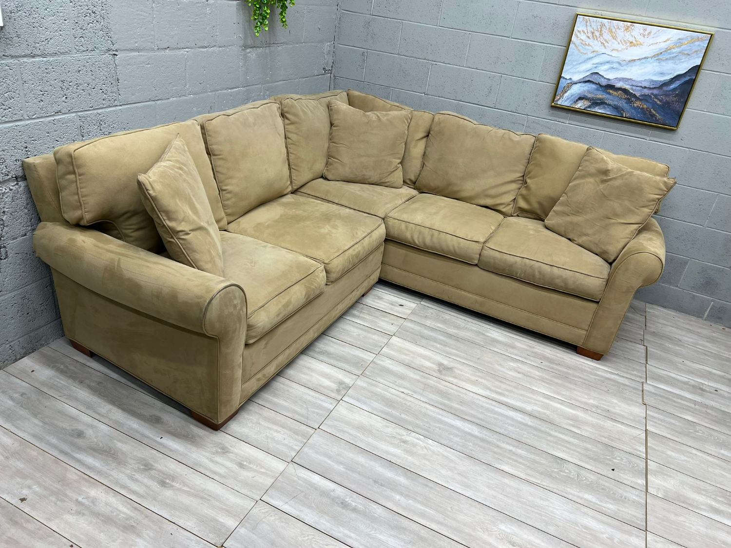 ( Free Delivery ) Large Light Beige Sectional Couch image | Ivy Store