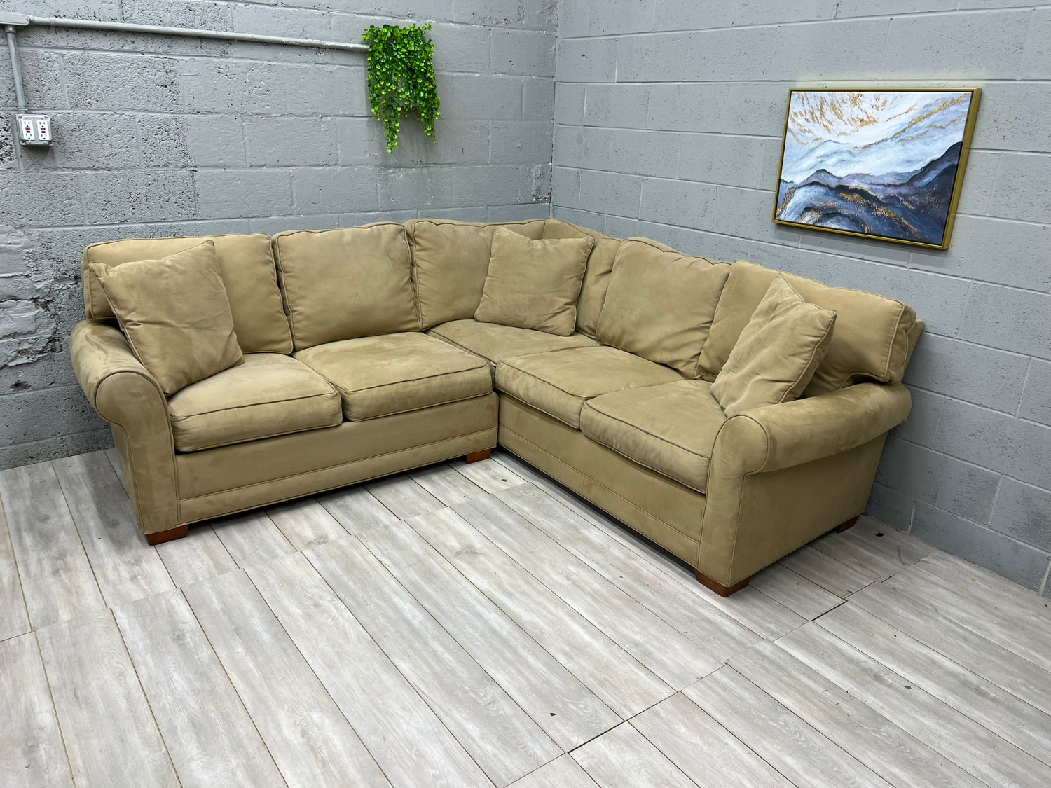 ( Free Delivery ) Large Light Beige Sectional Couch image | Ivy Store