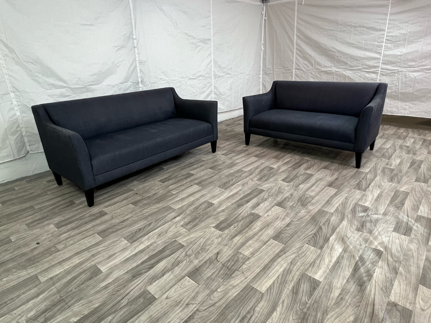 ( Free Delivery ) Crate & Barrel Margot Dark Blue Couch Set Image #1 | Ivy Store