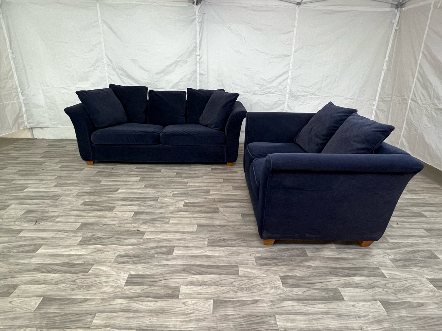 ( Free Delivery ) Sealy Dark Blue Sofa Set Image #1 | Ivy Store