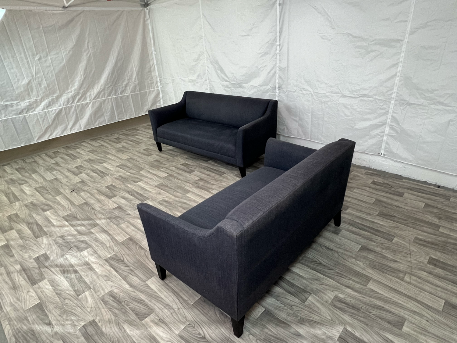 ( Free Delivery ) Crate & Barrel Margot Dark Blue Couch Set Image #2 | Ivy Store