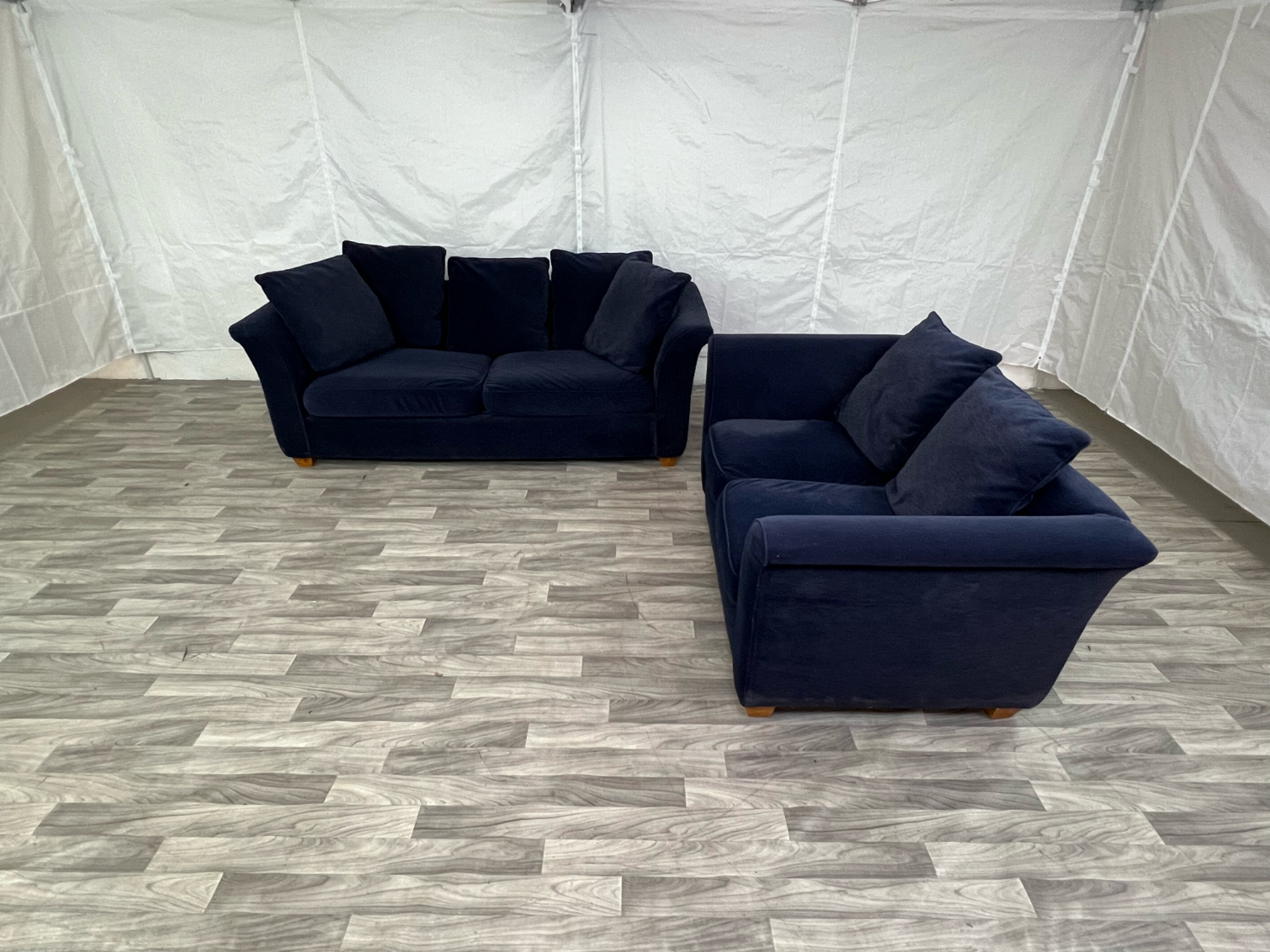 ( Free Delivery ) Sealy Dark Blue Sofa Set Image #2 | Ivy Store