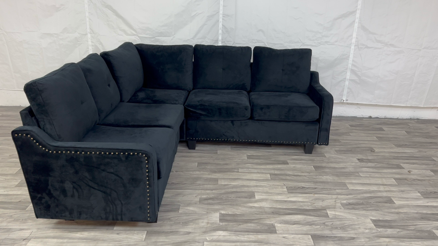 ( Delivery Available ) Modern Large Black Sectional Couch image | Ivy Store