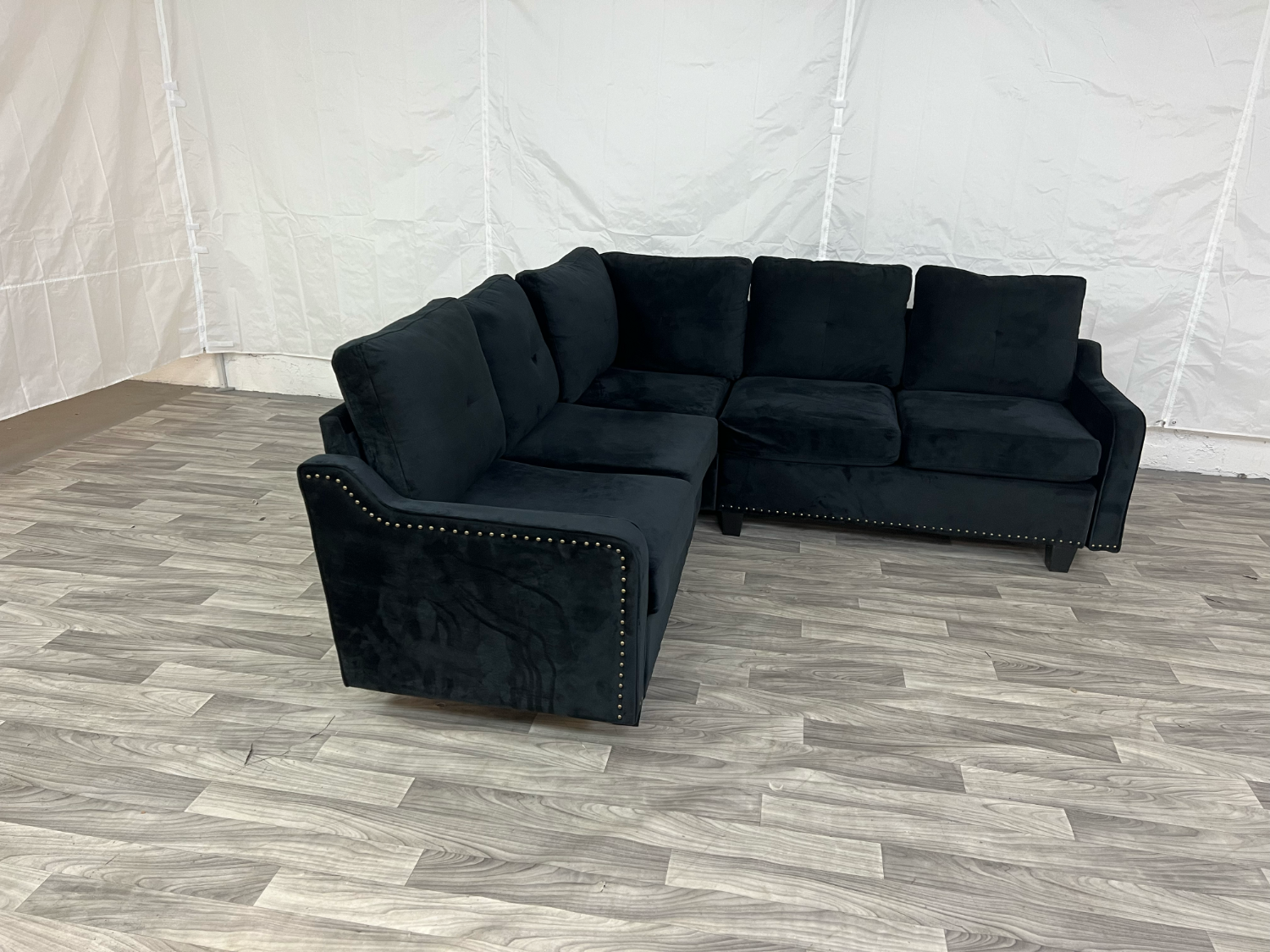 ( Delivery Available ) Modern Large Black Sectional Couch image | Ivy Store