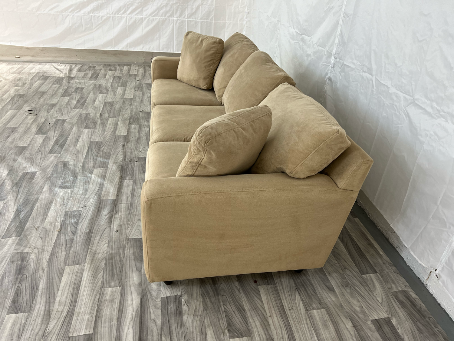 ( Delivery Available ) Max Home Beige Couch with Sleeper Image #2 | Ivy Store