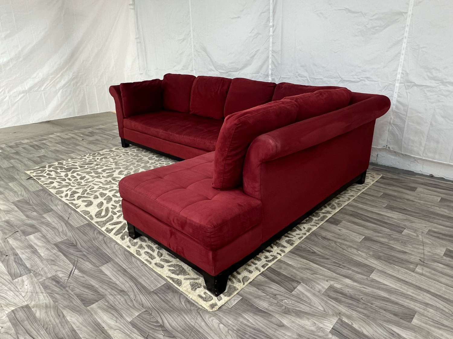 ( Delivery Available ) Macys Large Red Sectional Couch image | Ivy Store