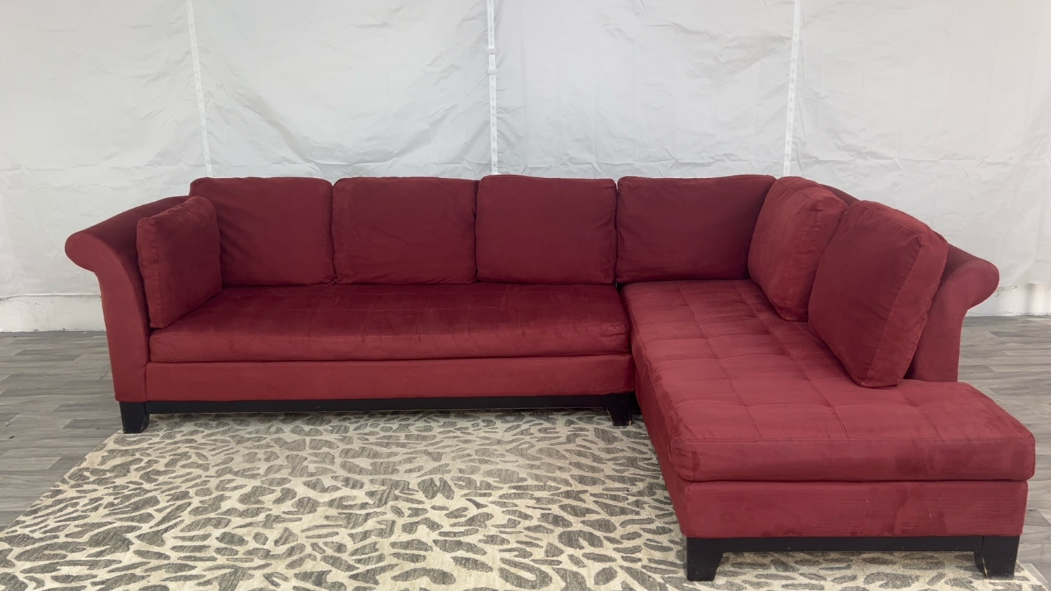( Delivery Available ) Macys Large Red Sectional Couch image | Ivy Store