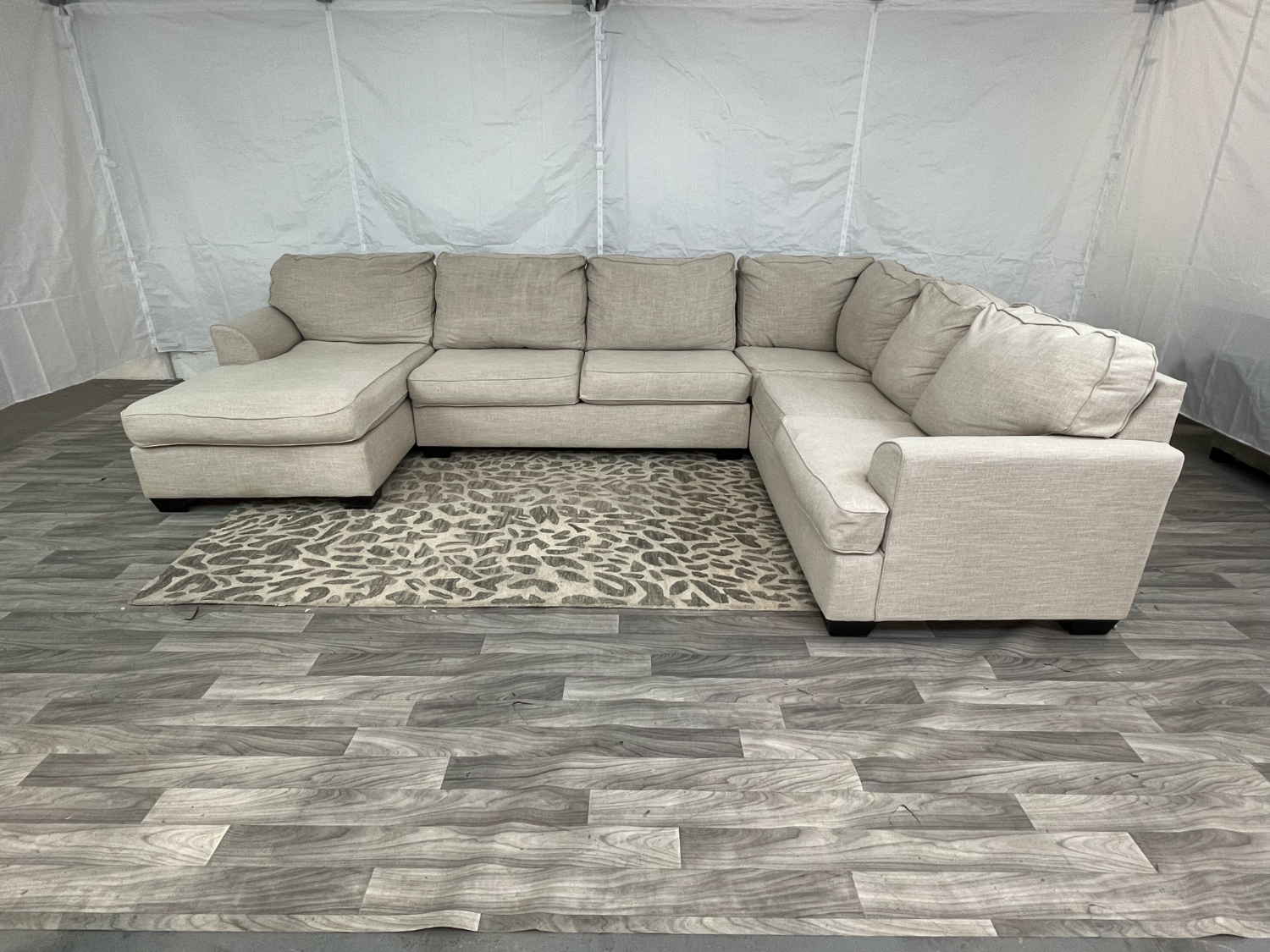 ( Delivery Available ) Ashley Large Light Beige Sectional Couch Image #1 | Ivy Store