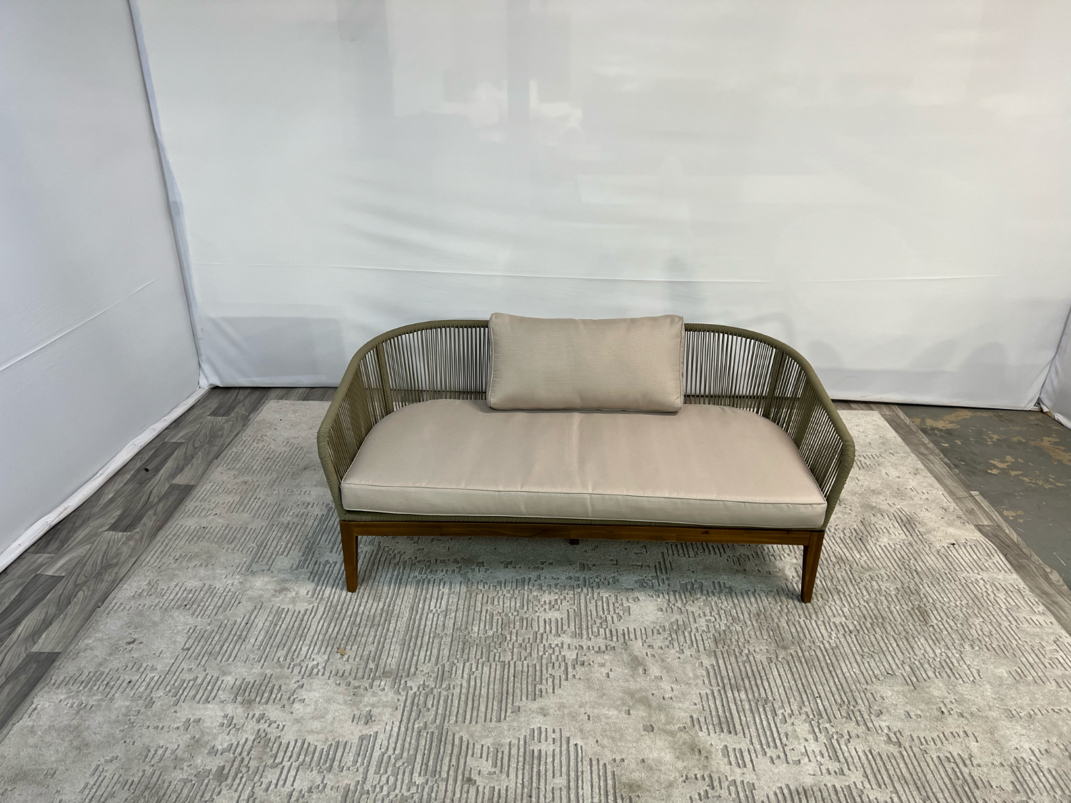 ( Delivery Available ) Castlery Maui Outdoor Beige Loveseat image | Ivy Store