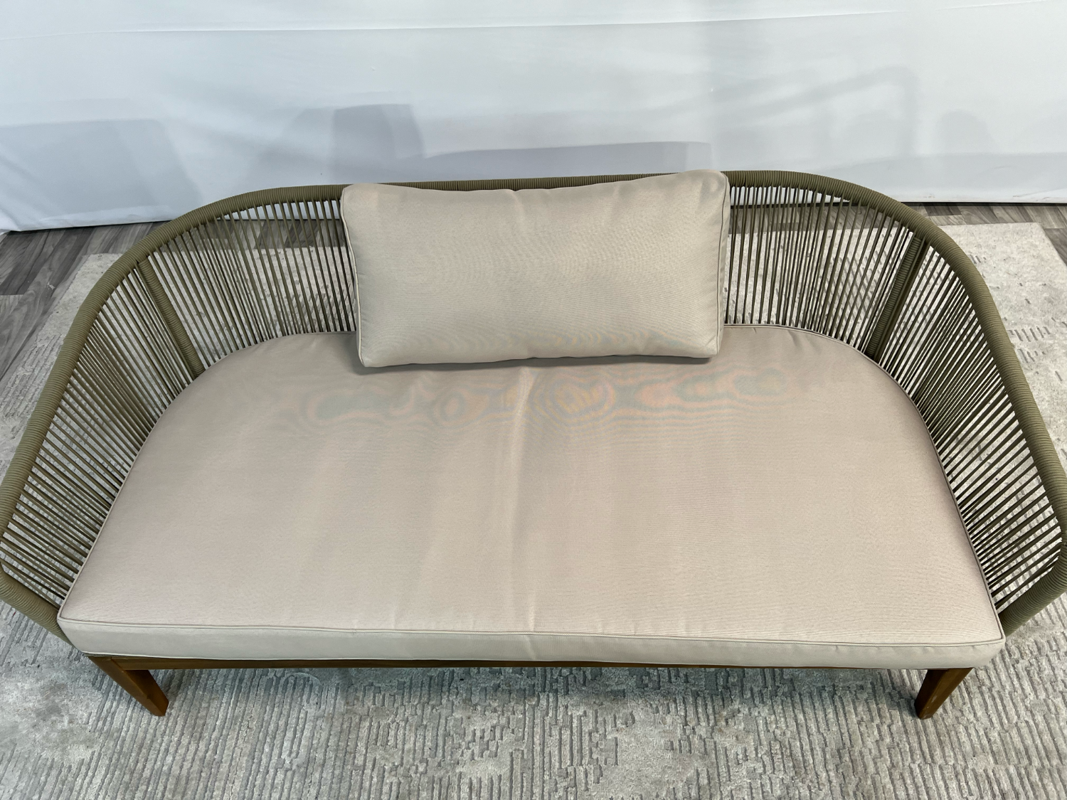 ( Delivery Available ) Castlery Maui Outdoor Beige Loveseat image | Ivy Store