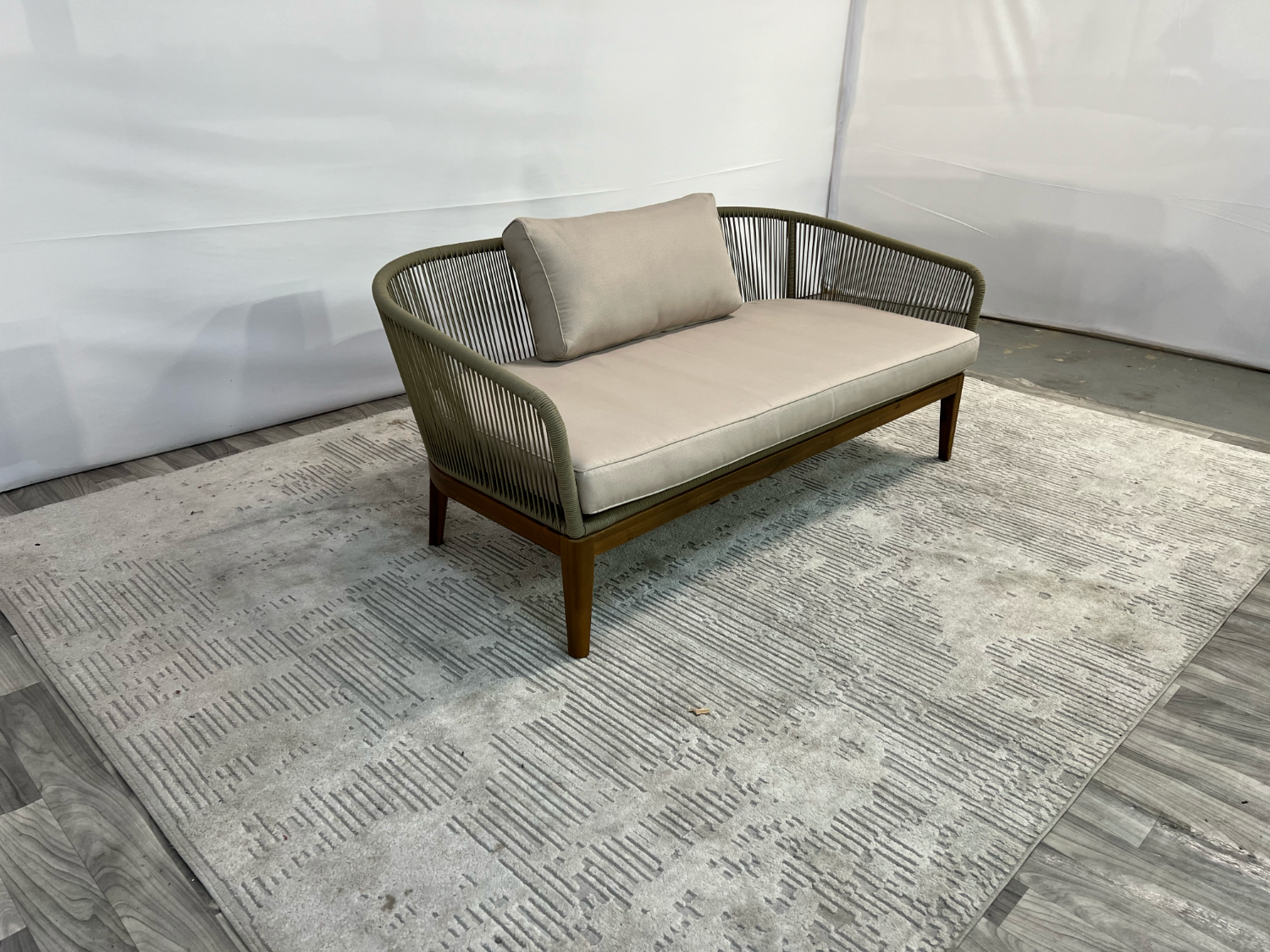 ( Delivery Available ) Castlery Maui Outdoor Beige Loveseat image | Ivy Store