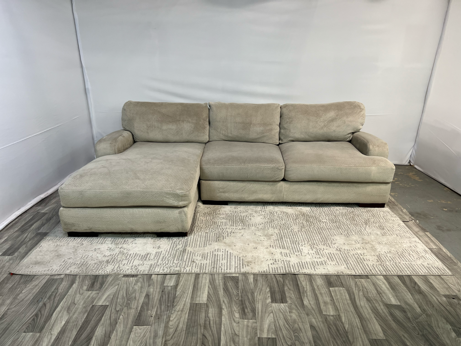 ( Delivery Available ) Large Light Beige Sectional Couch Image #1 | Ivy Store