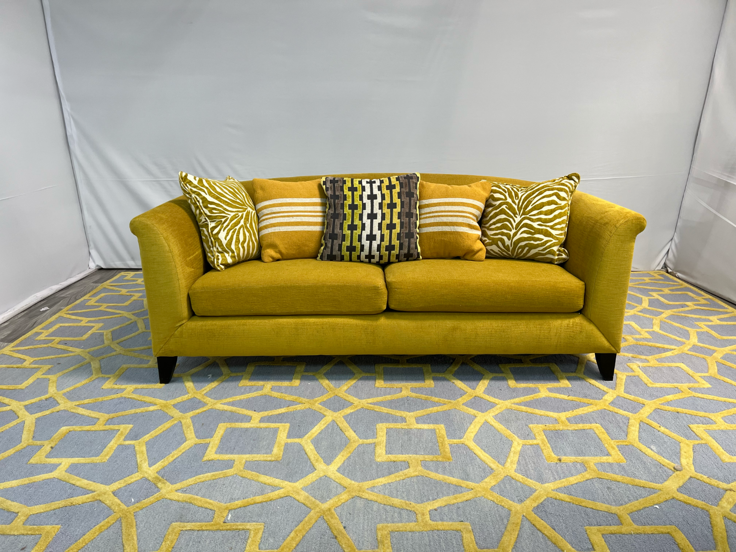 ( Delivery Available ) Crate & Barrel Mustard Sofa Image #1 | Ivy Store