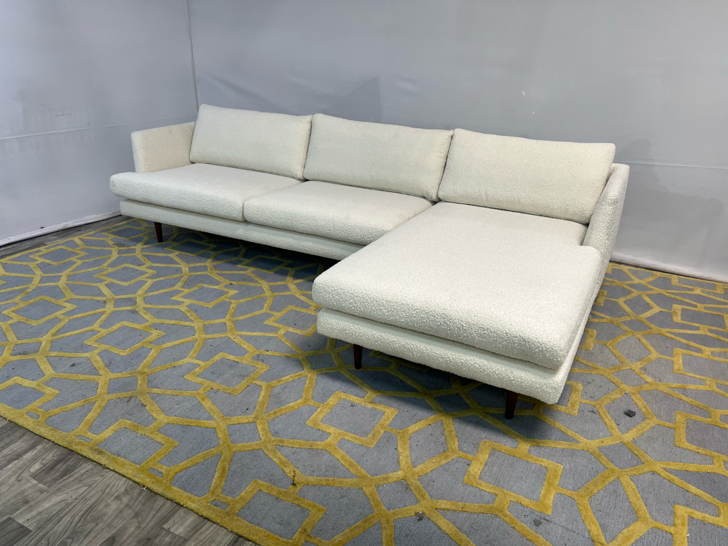 ( Delivery Available ) All Modern Miller White Sectional Couch image | Ivy Store