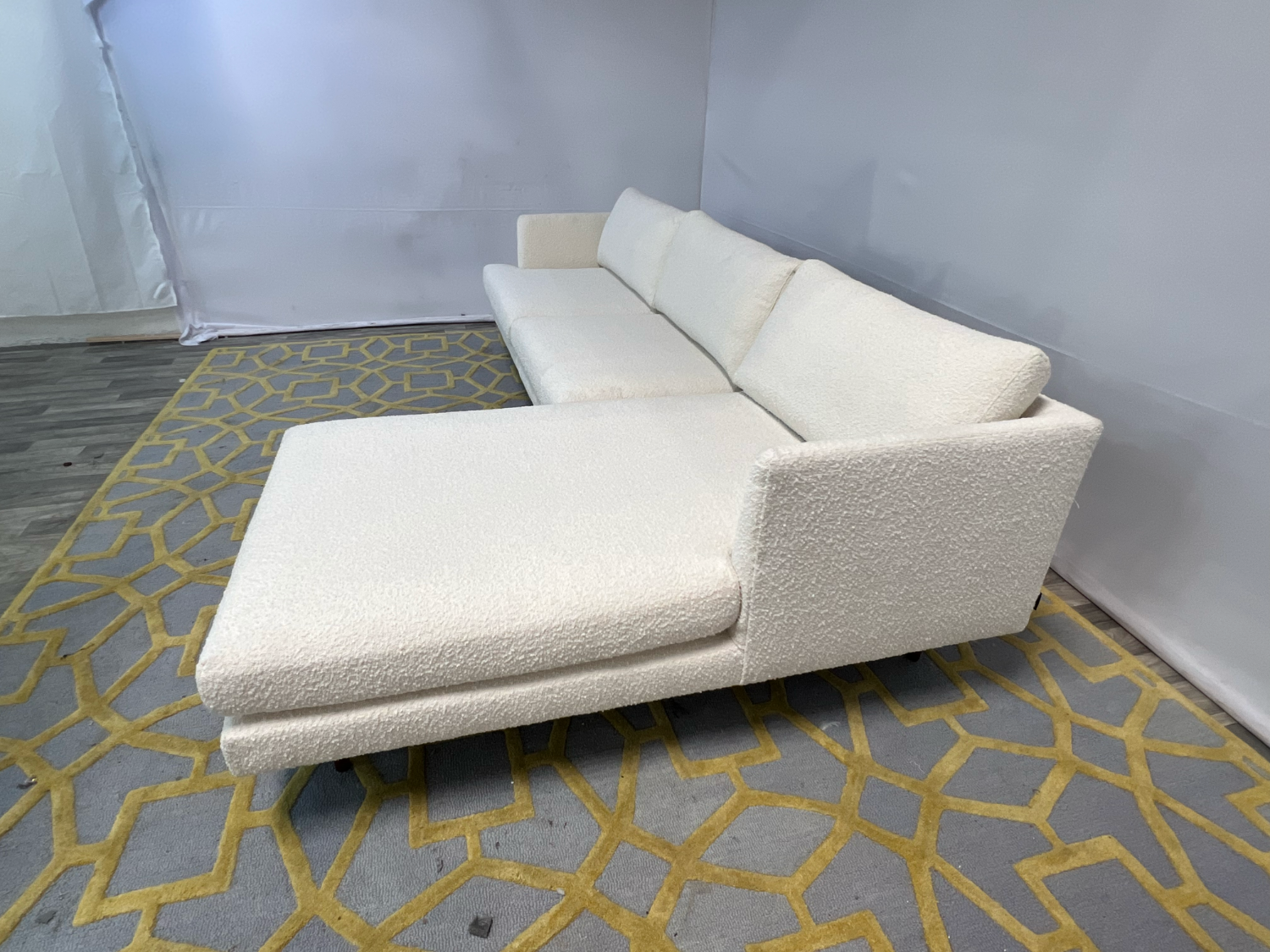 ( Delivery Available ) All Modern Miller White Sectional Couch image | Ivy Store