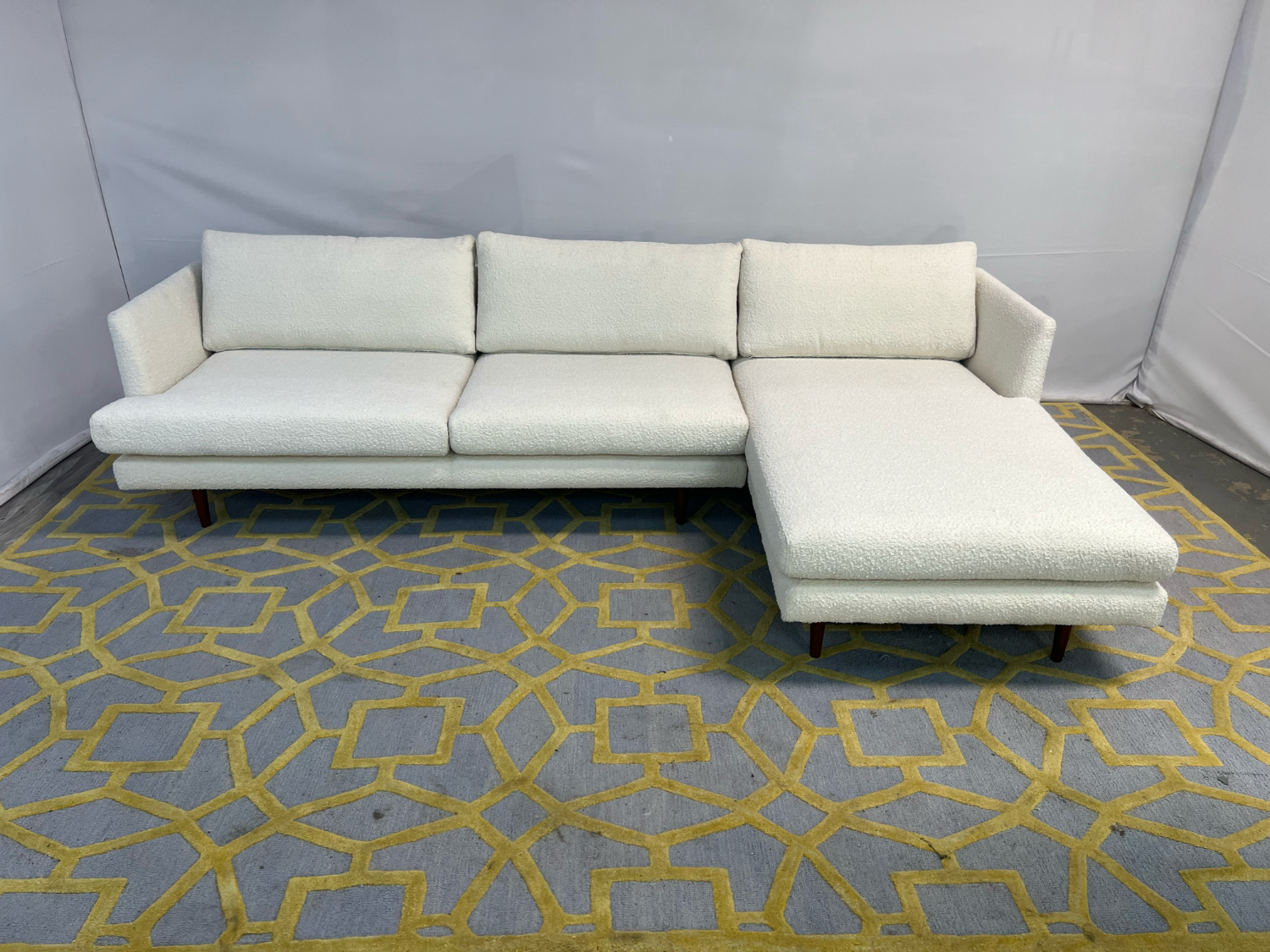 ( Delivery Available ) All Modern Miller White Sectional Couch image | Ivy Store