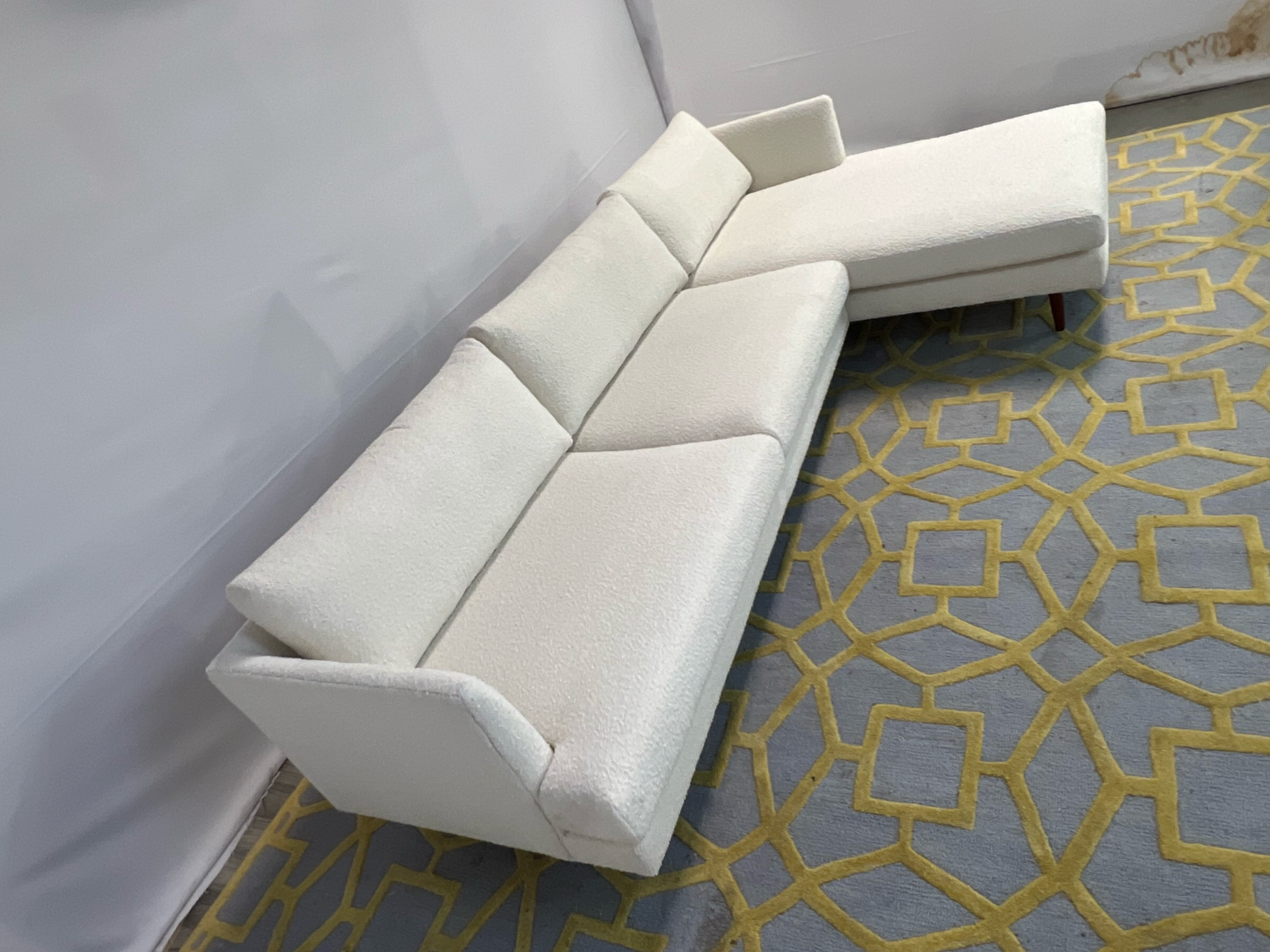 ( Delivery Available ) All Modern Miller White Sectional Couch image | Ivy Store