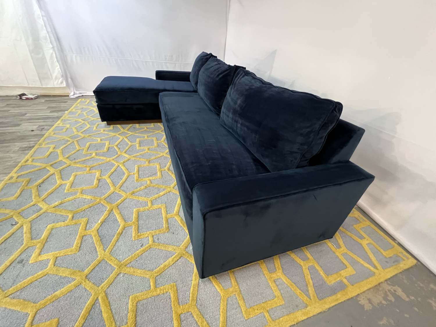 ( Delivery Available ) Apt2b Harper Dark Blue Sectional Couch Image #2 | Ivy Store
