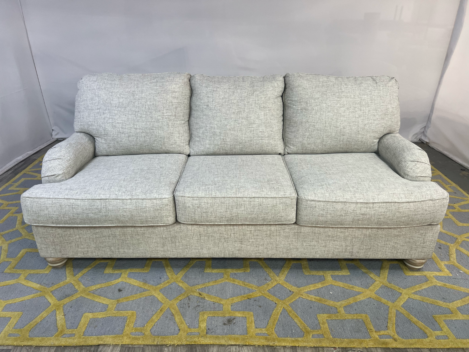 ( Delivery Available ) Ashley Dandrea Roll Arm Light Gray Sofa Image #2 | Ivy Store