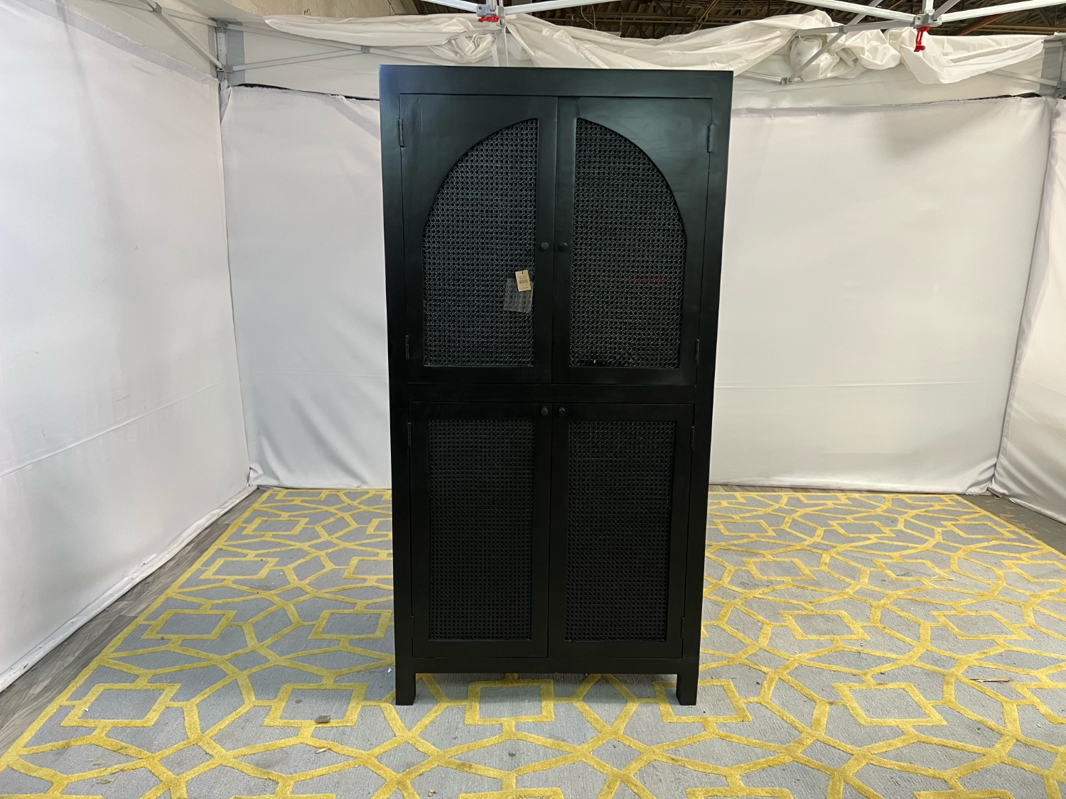 ( Delivery Available ) Rowena Interiors Quinn Curio Black Cabinet Image #1 | Ivy Store