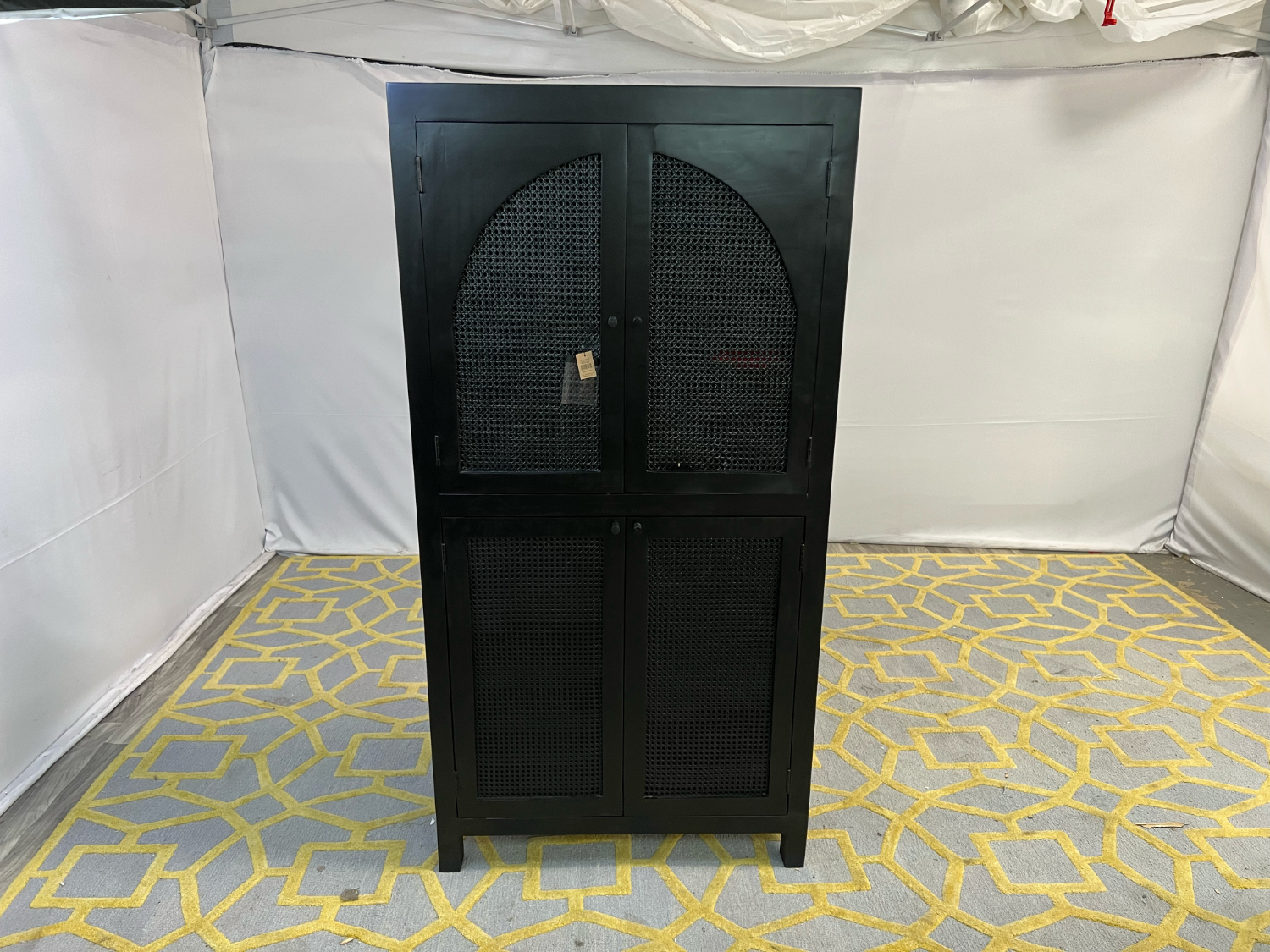 ( Delivery Available ) Rowena Interiors Quinn Curio Black Cabinet Image #2 | Ivy Store