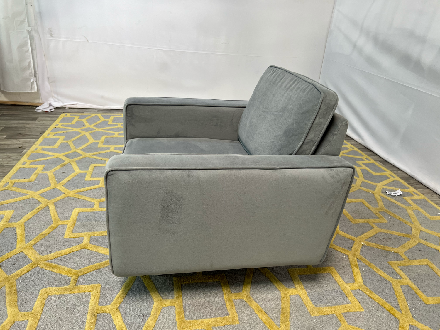 ( Delivery Available ) Burrow Nomad Velvet Armchair Image #2 | Ivy Store
