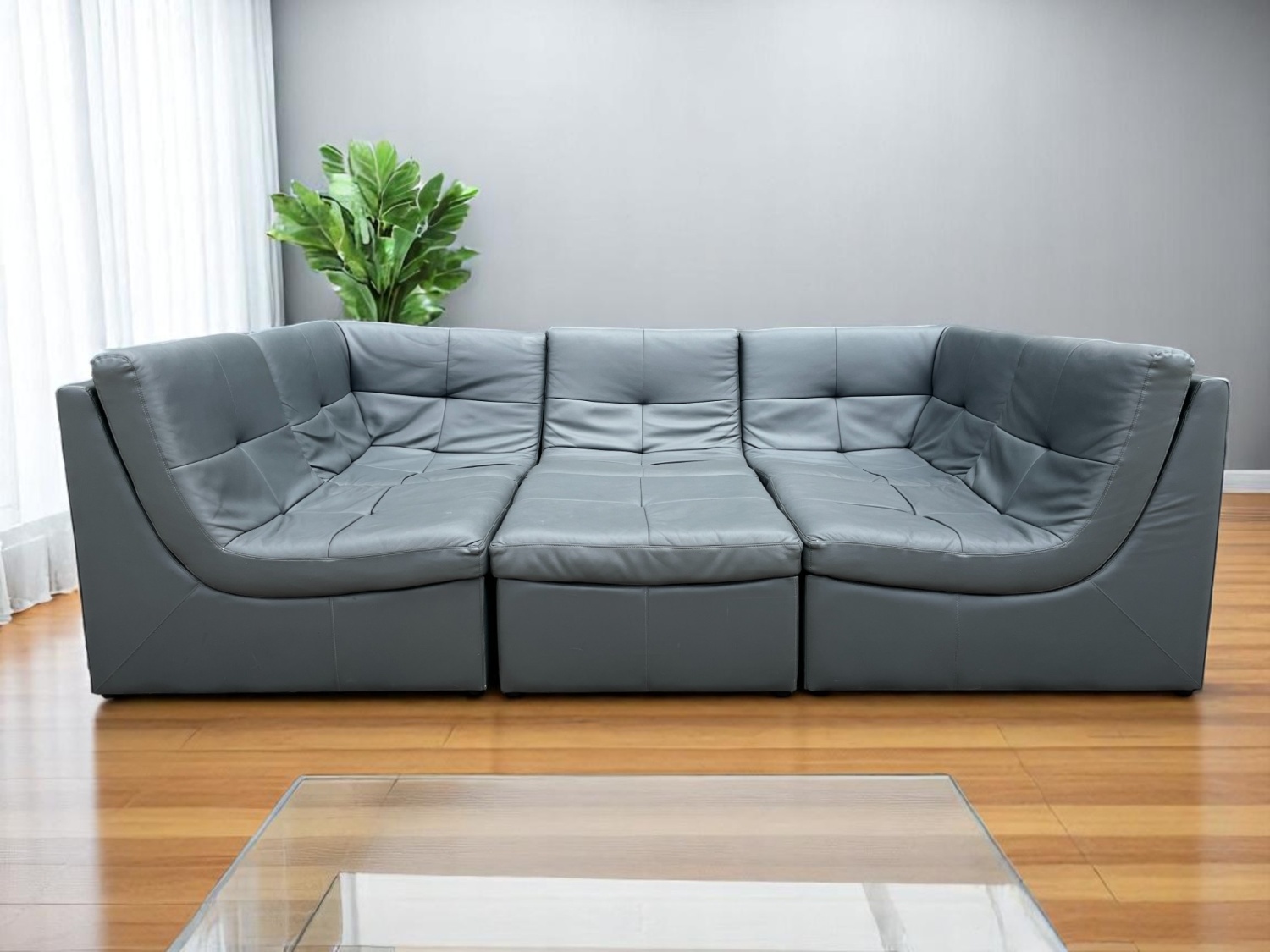Gray Natuzzi Sectional Sofa- Sofa Delivery Available 🚚 image | Ivy Store