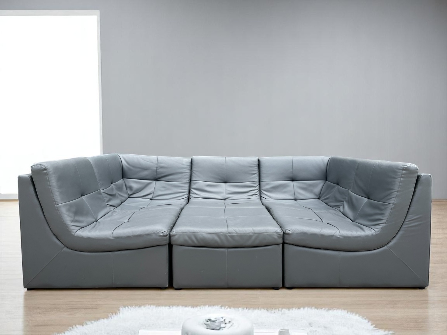 Gray Natuzzi Sectional Sofa- Sofa Delivery Available 🚚 image | Ivy Store