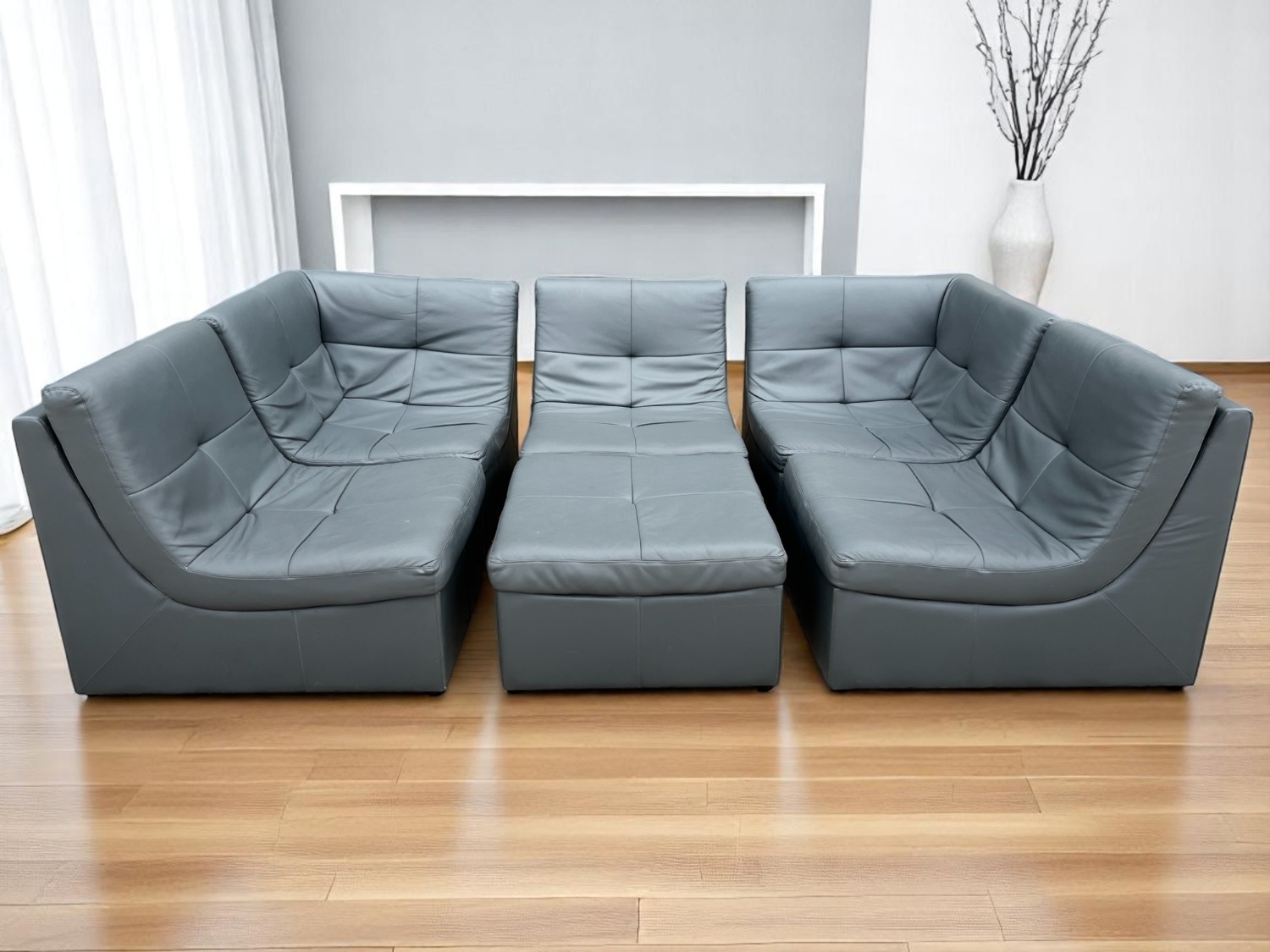 Gray Natuzzi Sectional Sofa- Sofa Delivery Available 🚚 image | Ivy Store