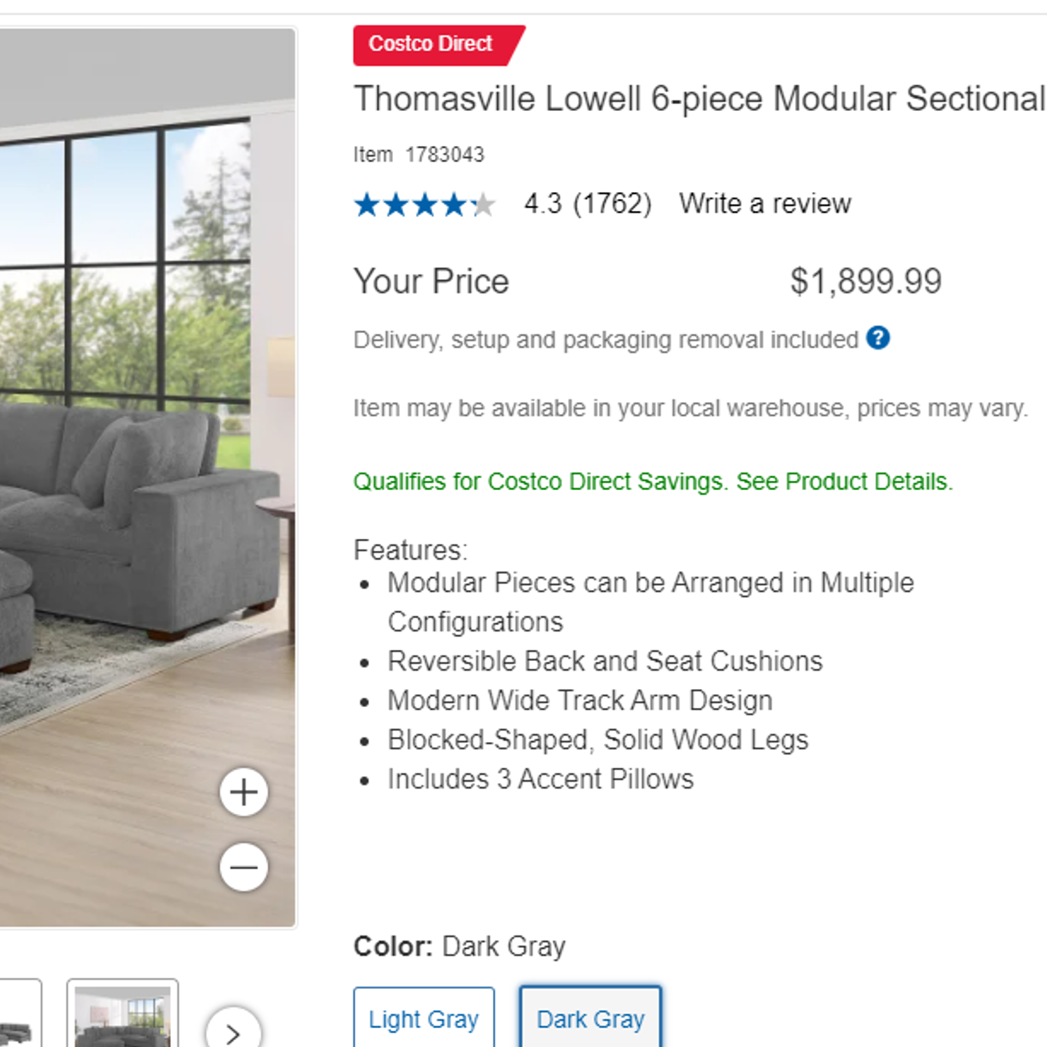 Thomasville Lowell 6-piece Fabric Modular Sectional - Free Local Delivery 🚚 image | Ivy Store