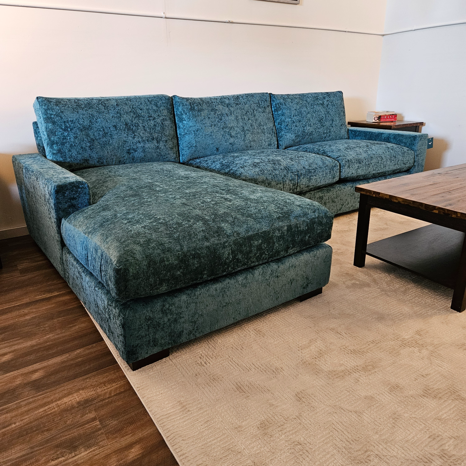 Blue Sectional Couch and Chaise Joybird - Free Delivery Image #1 | Ivy Store