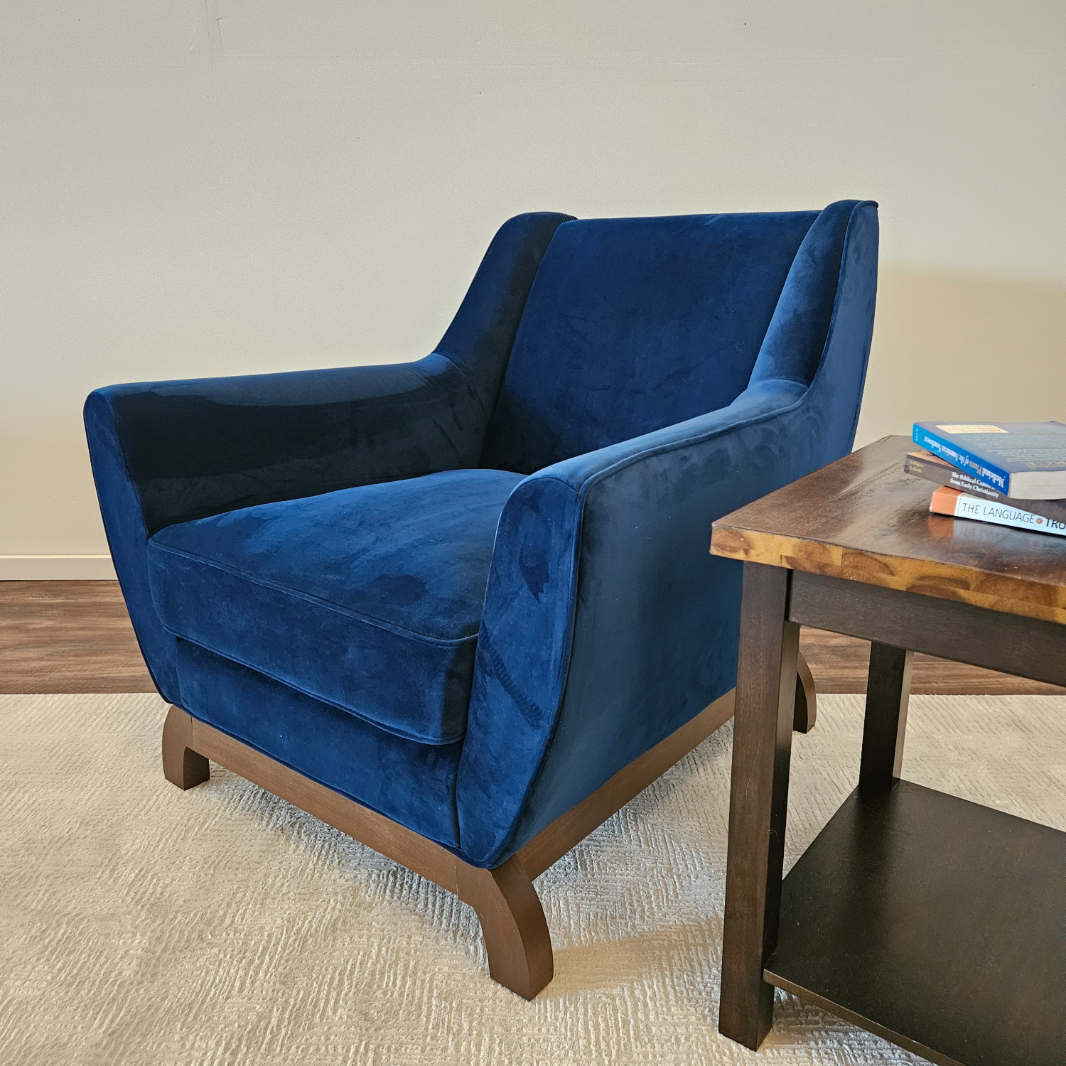 Owen Accent Chair Joybird in Blue - Free Delivery Image #1 | Ivy Store